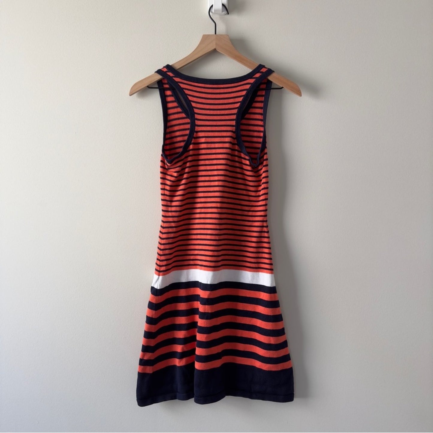 Lilly Pulitzer 100% cotton Knit Mini dress retro striped sleeveless Racerback S