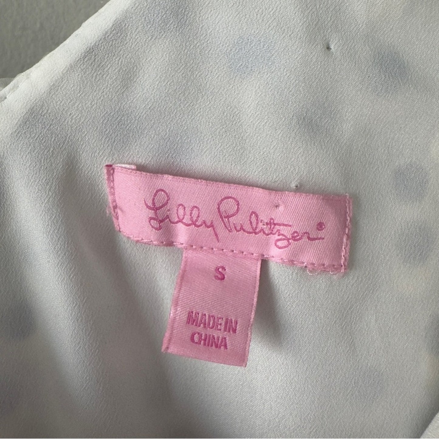 Lilly Pulitzer Madelina Dress Mini Sundress asymmetric polka dot lined A-Line S