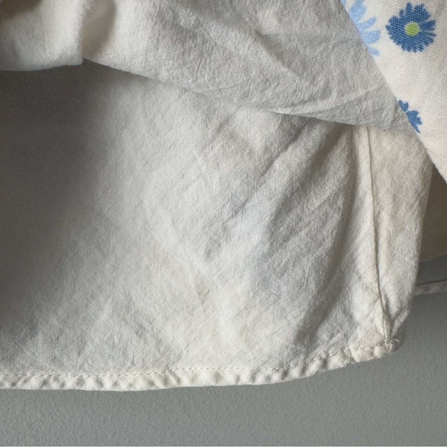 Zara Floral Mini Dress Yellow Blue white adjustable spaghetti straps tie sides M