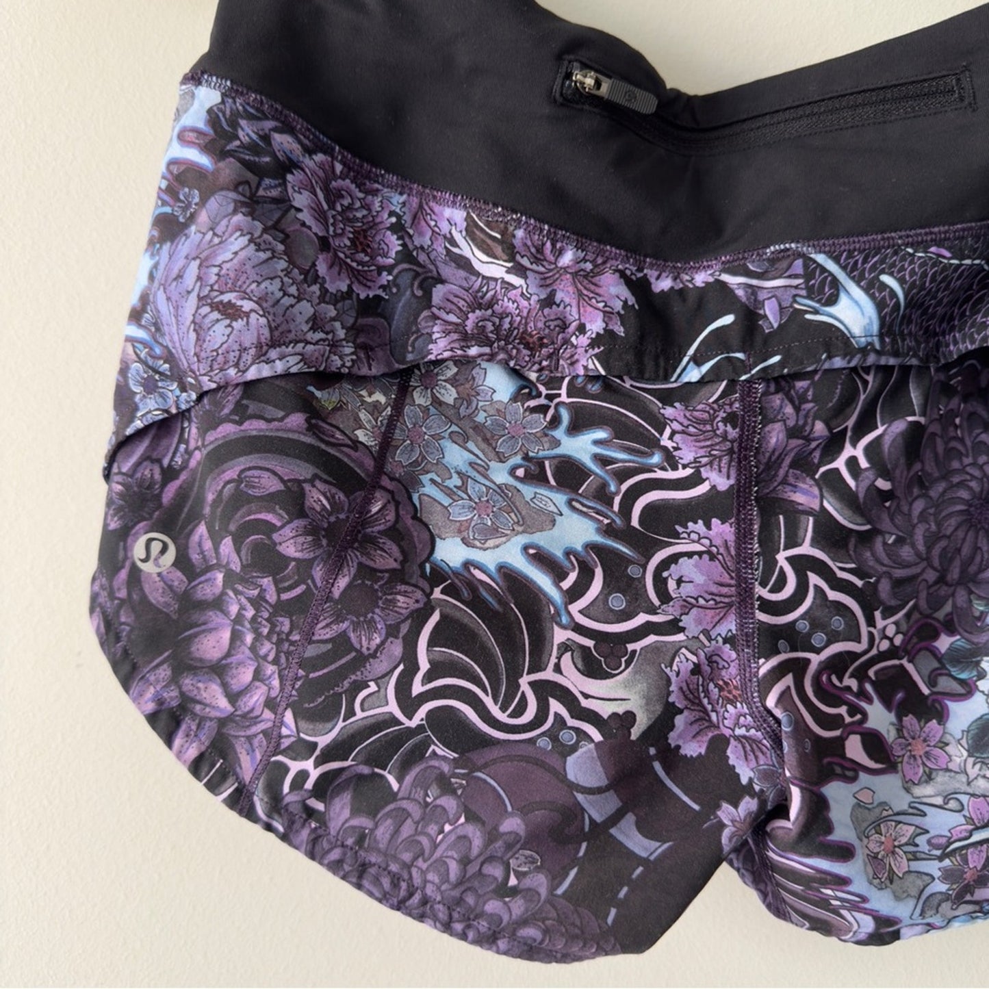 Lululemon Speed Up Short *Long 4" in Memoir Multi Purple / Black athletic Shorts