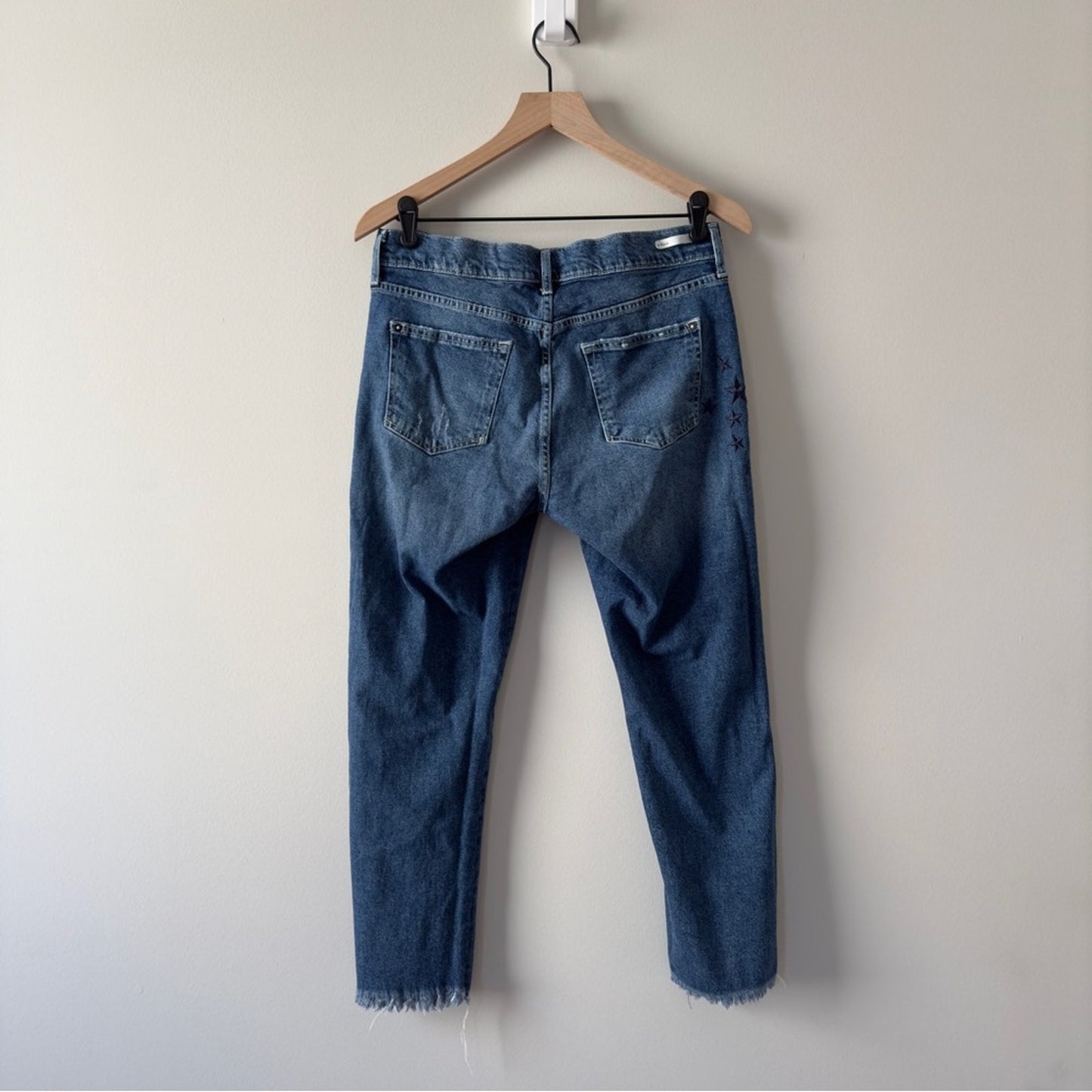 Pilcro and the Letterpress Anthropologie Sequin Embroidered Star-Patterned Jeans