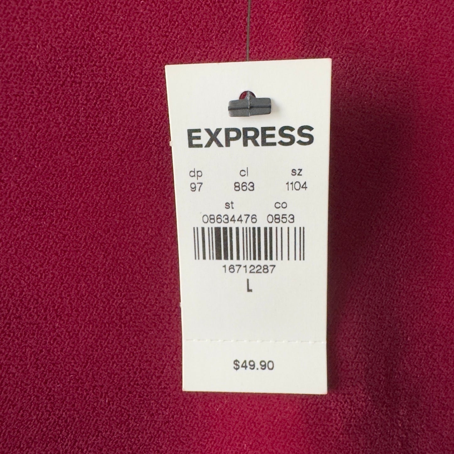 Express Deep Red Velvet Camisole V-neck adjustable spaghetti strap tank top cami