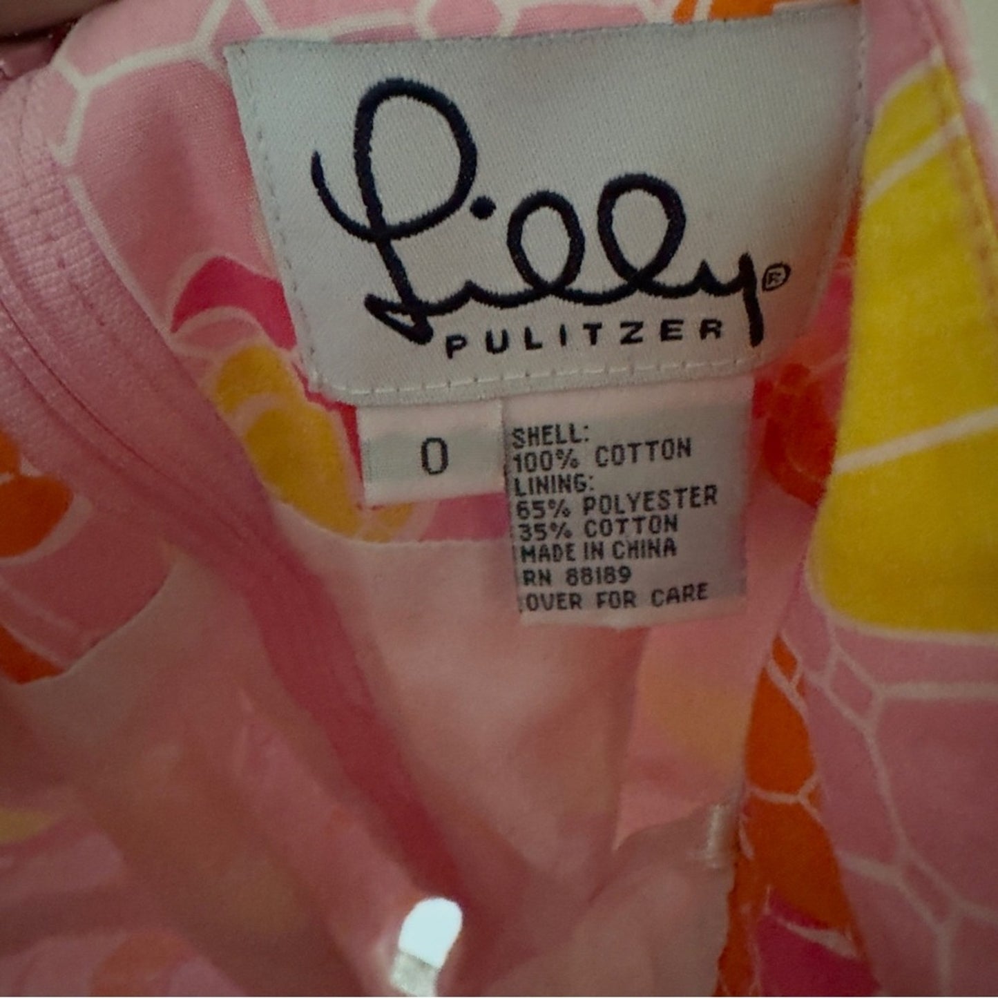 Lilly Pulitzer Vintage White Label Pineapple Dress Adjustable Spaghetti Straps 0