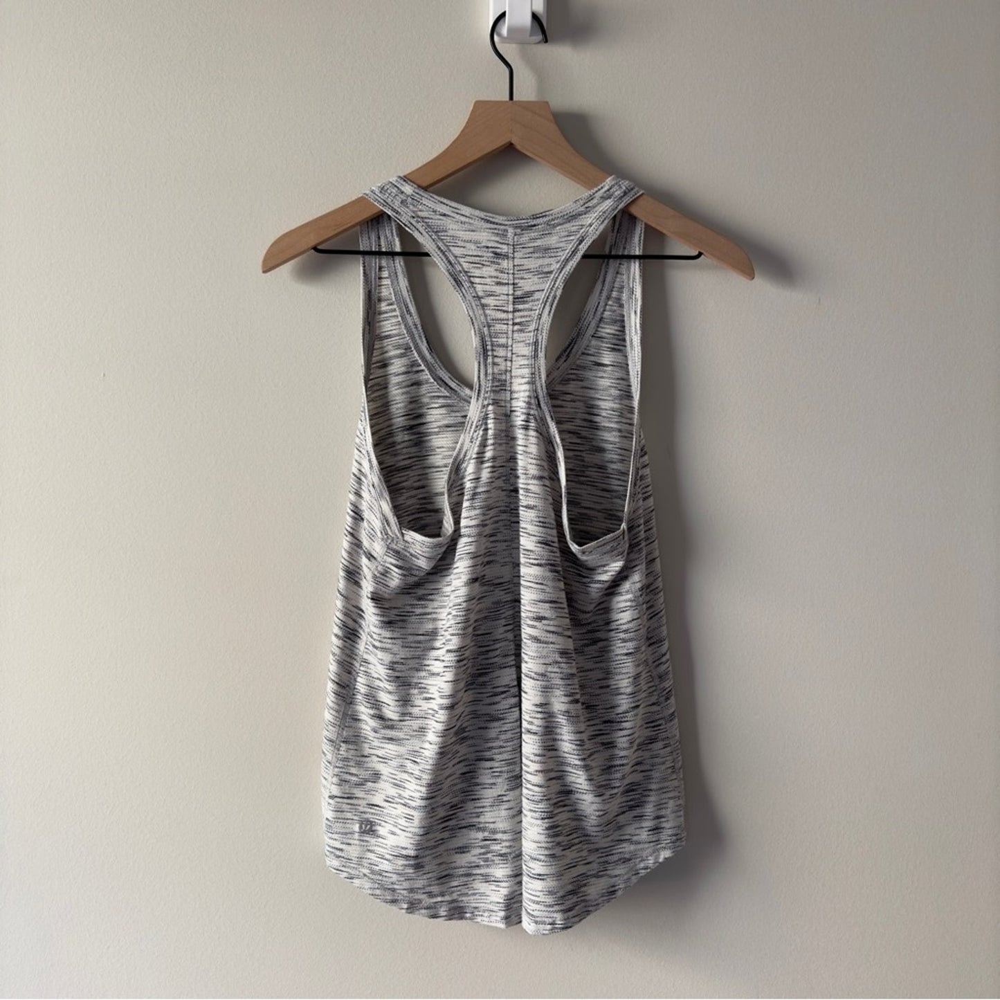 Lululemon Tie It Up Singlet in Tiger Space Dye Black White Tie-Back Tank Top