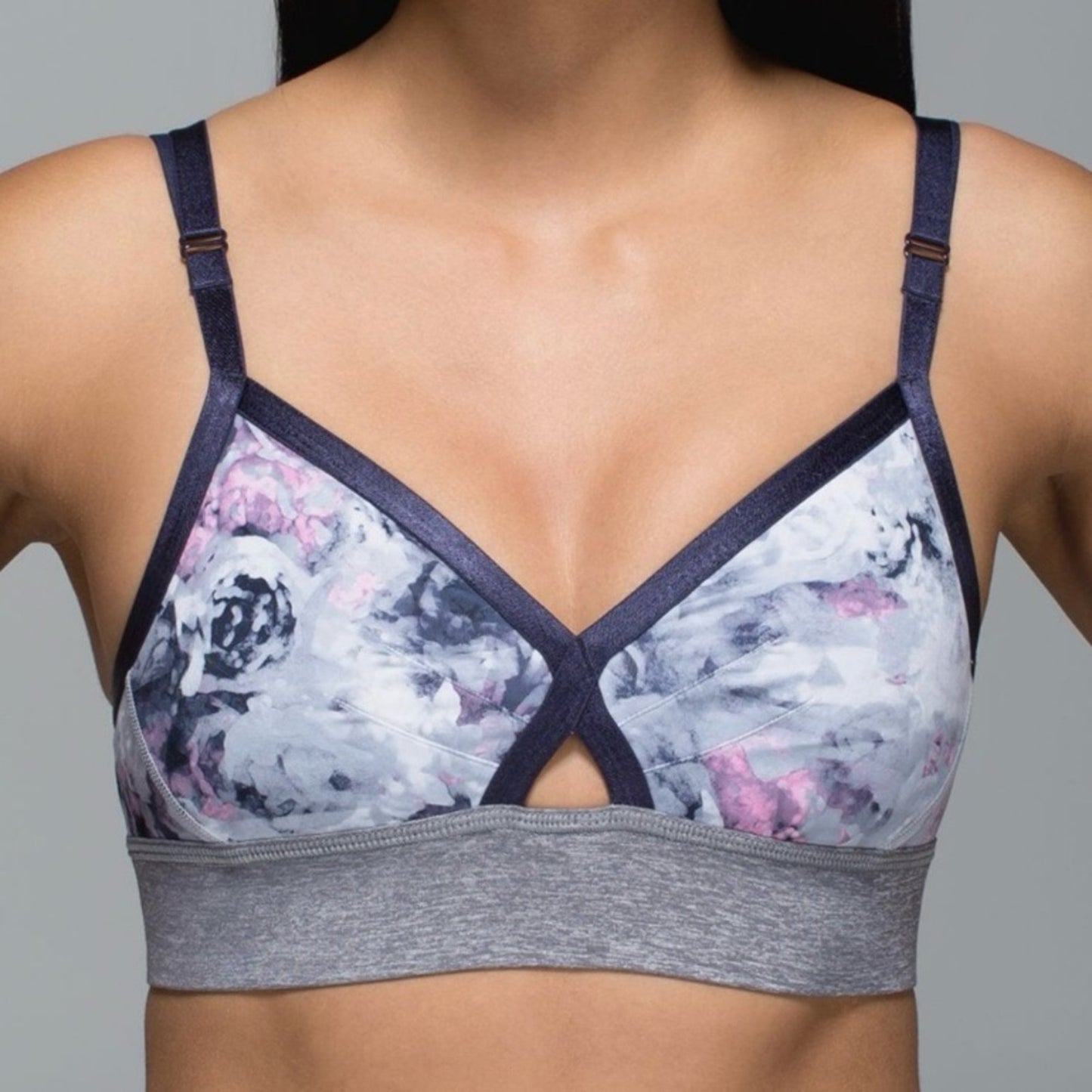 Lululemon If You’re Lucky Bra in Moody Mirage White Deep Navy/Slate/Naval Blue 8