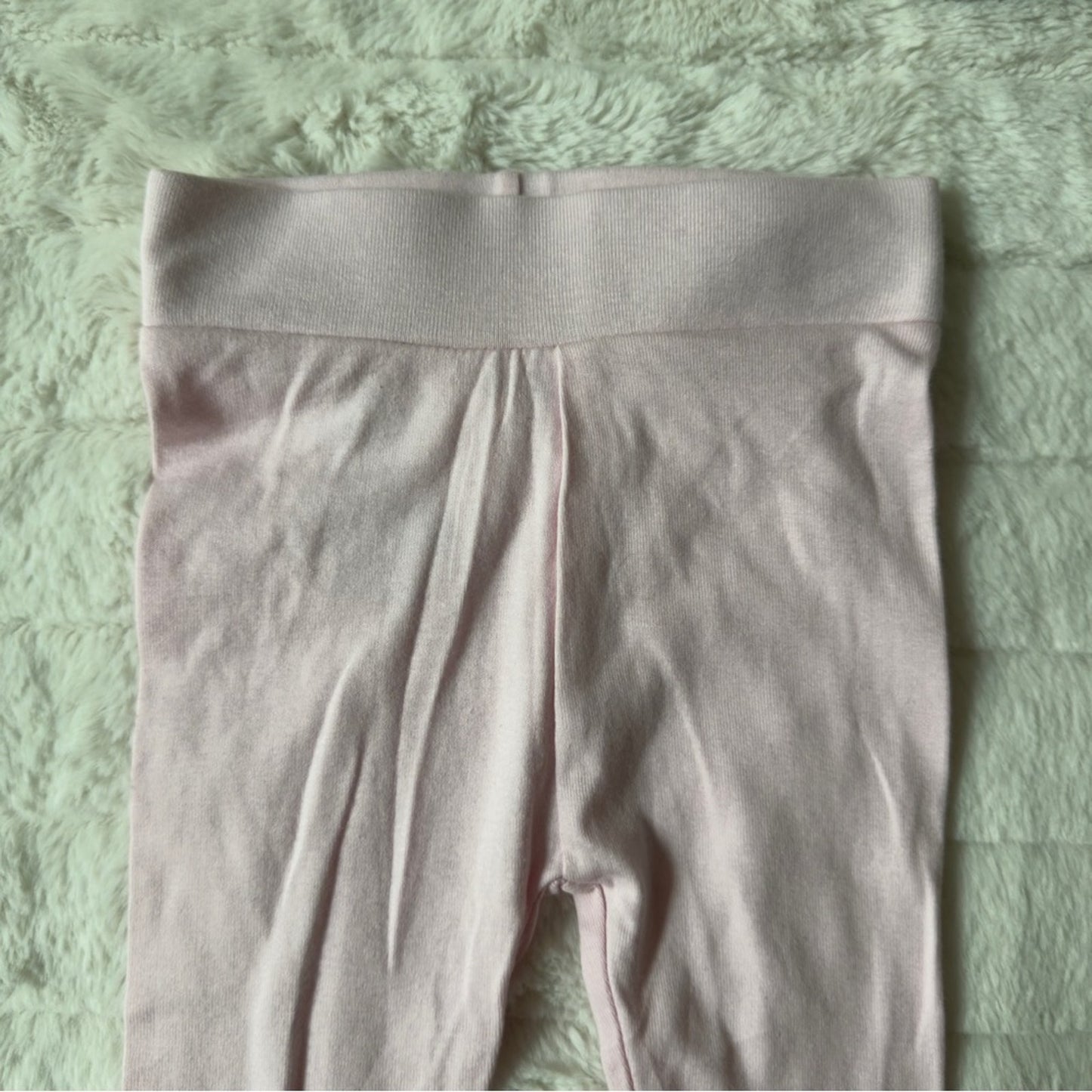 Wonder Nation Soft Pink baby Leggings cotton blend elastic waist solid 6-9months