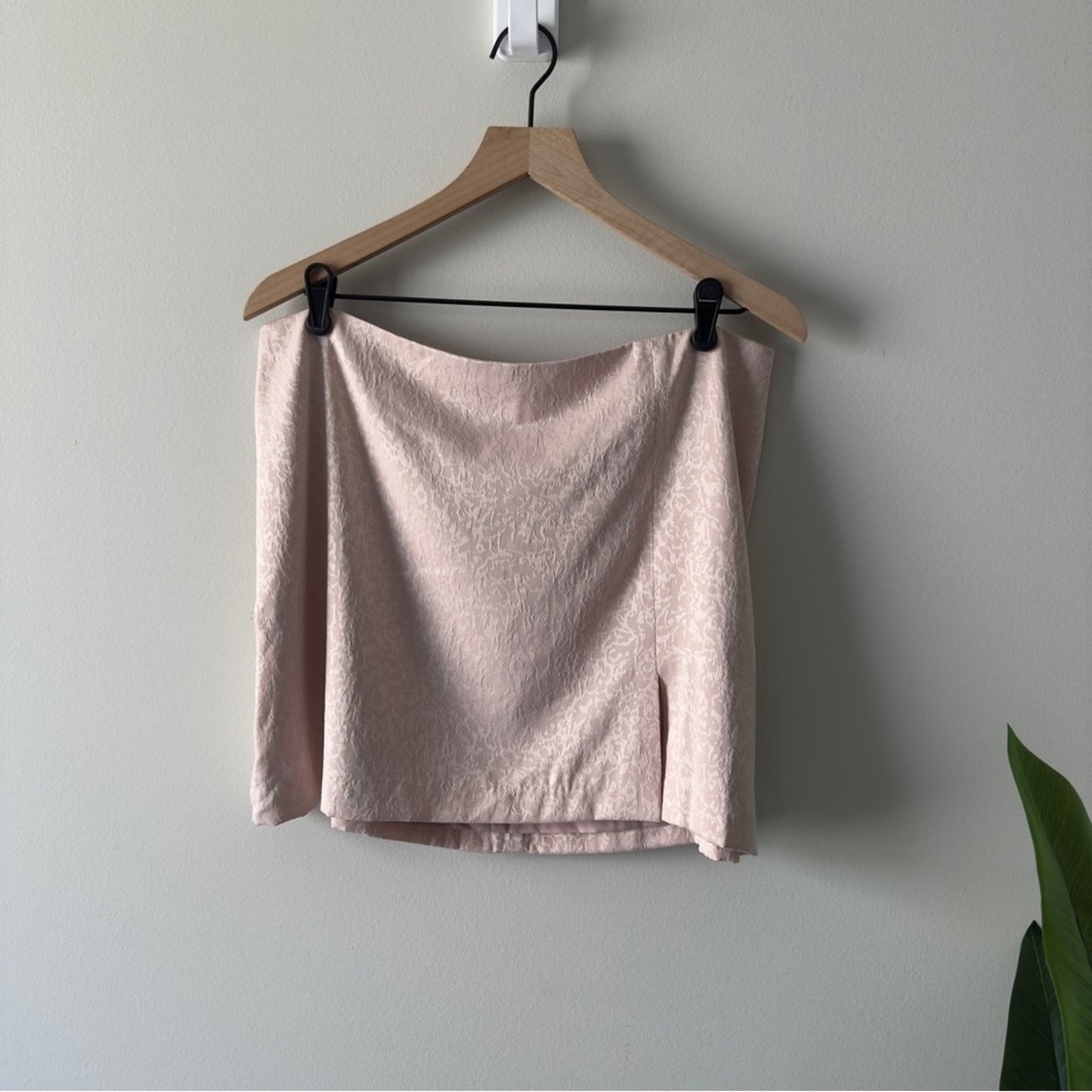 House of Harlow 1960 Revolve Blush Pencil Skirt abstract animal print mini slit