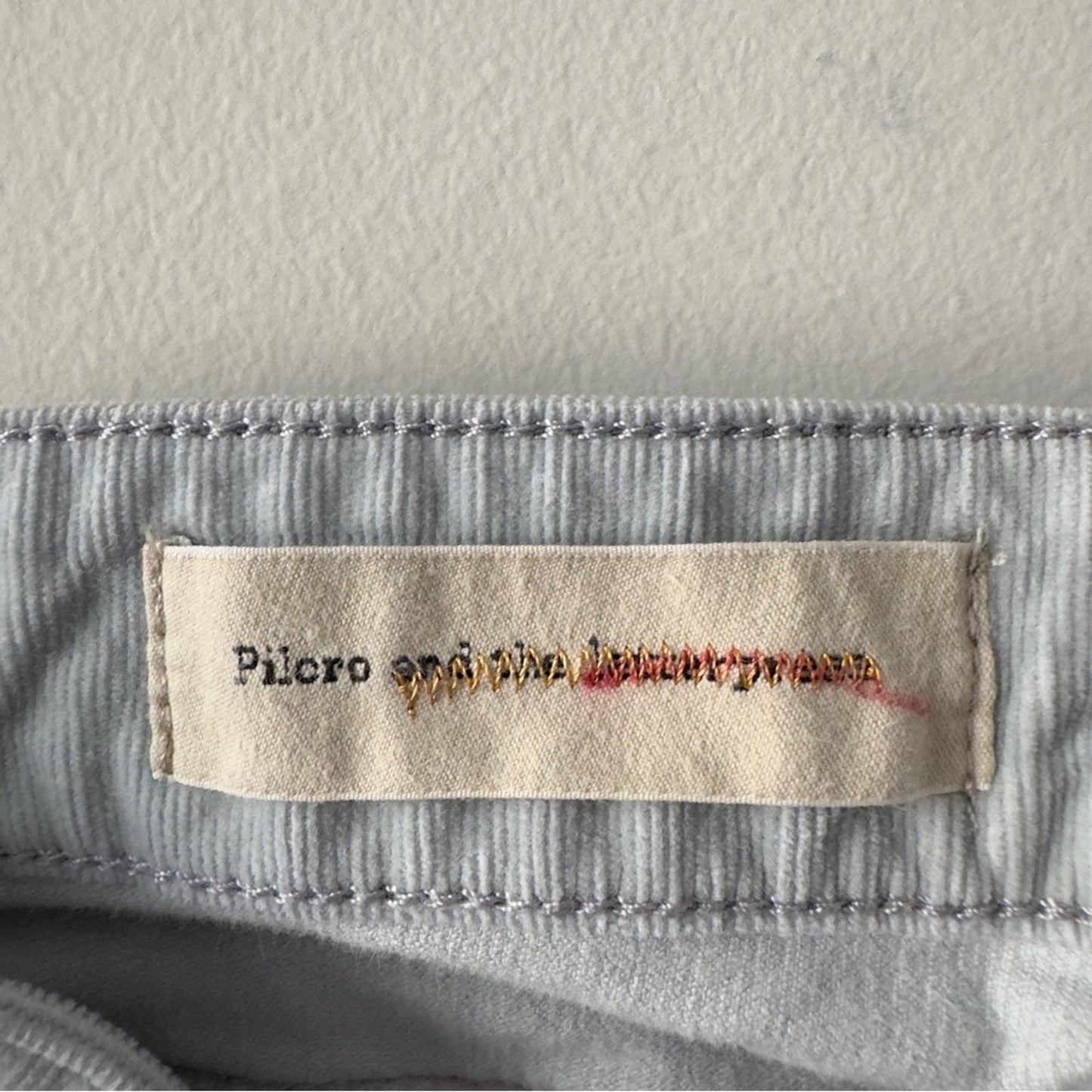 Pilcro and the Letterpress Corduroy Zipper Ankle Pants light blue pockets button