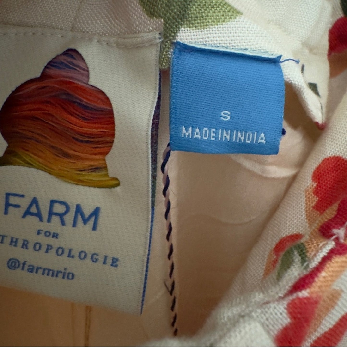 Farm Rio x Anthropologie Cherry Linen Blend Skort Bows Mini Skirt Shorts Zip Up