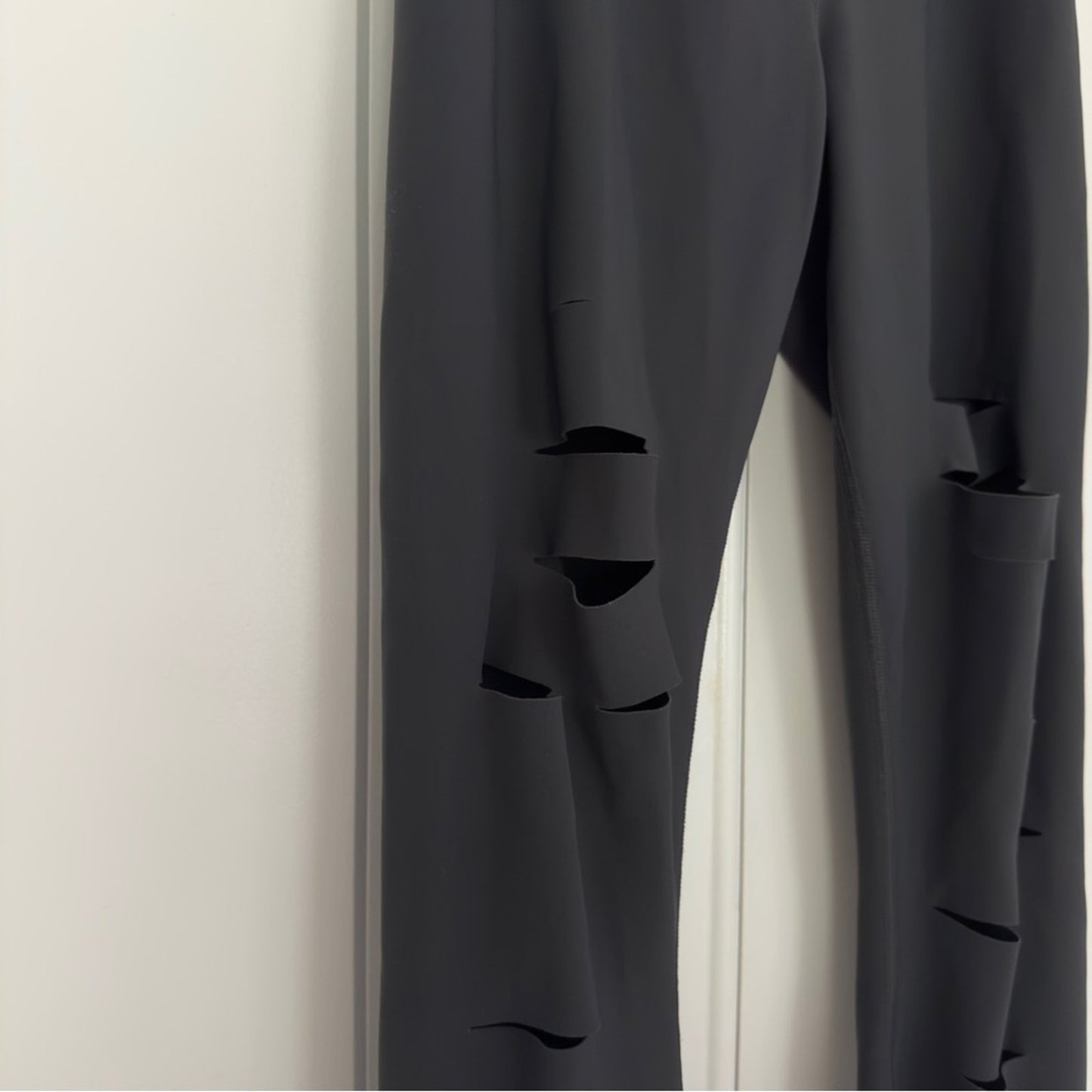 Alo High Rise Slit Front Leg Athletic Leggings Stretch Activewear Athleisure XS
