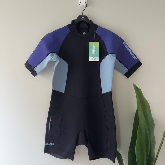 Sea-Doo Neoprene 3mm Exotic Shorty Wetsuit Element Proof Stretch Side Pocket NWT