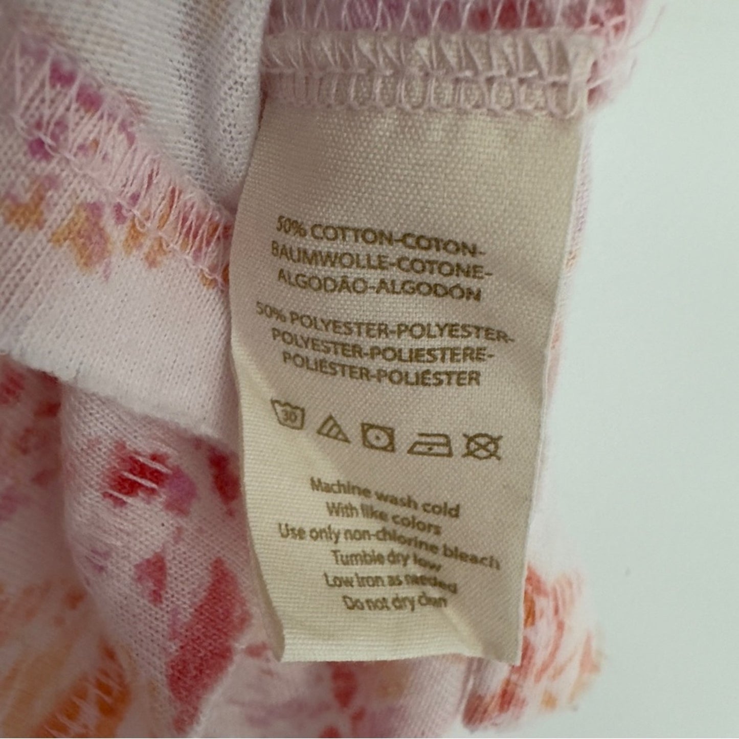 Free People Tourist Tee Floral Short Sleeve T-Shirt Top Crew Neck Slit Hem Light