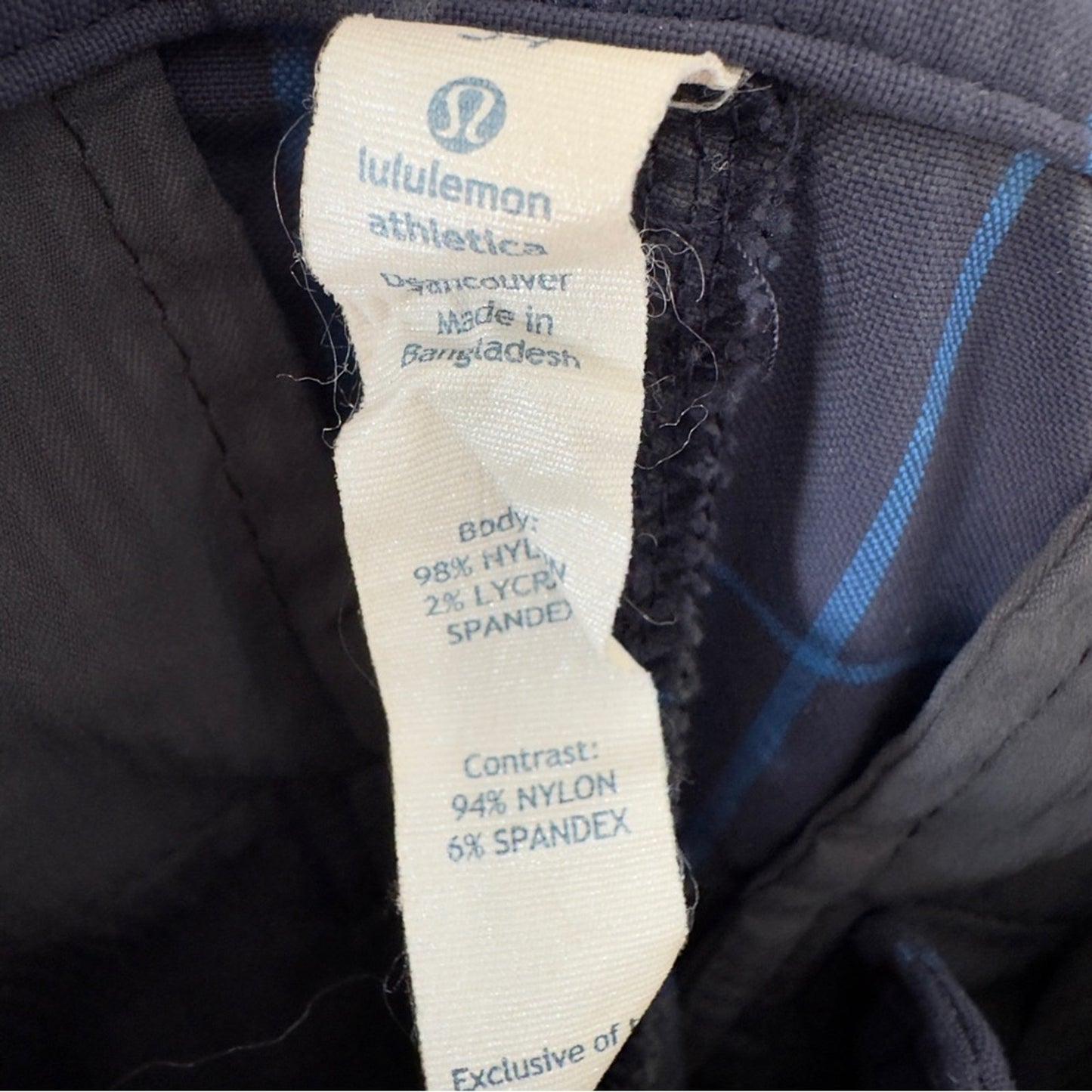 Lululemon men’s athletic golf shorts plaid kahuna pockets belt loops zip button