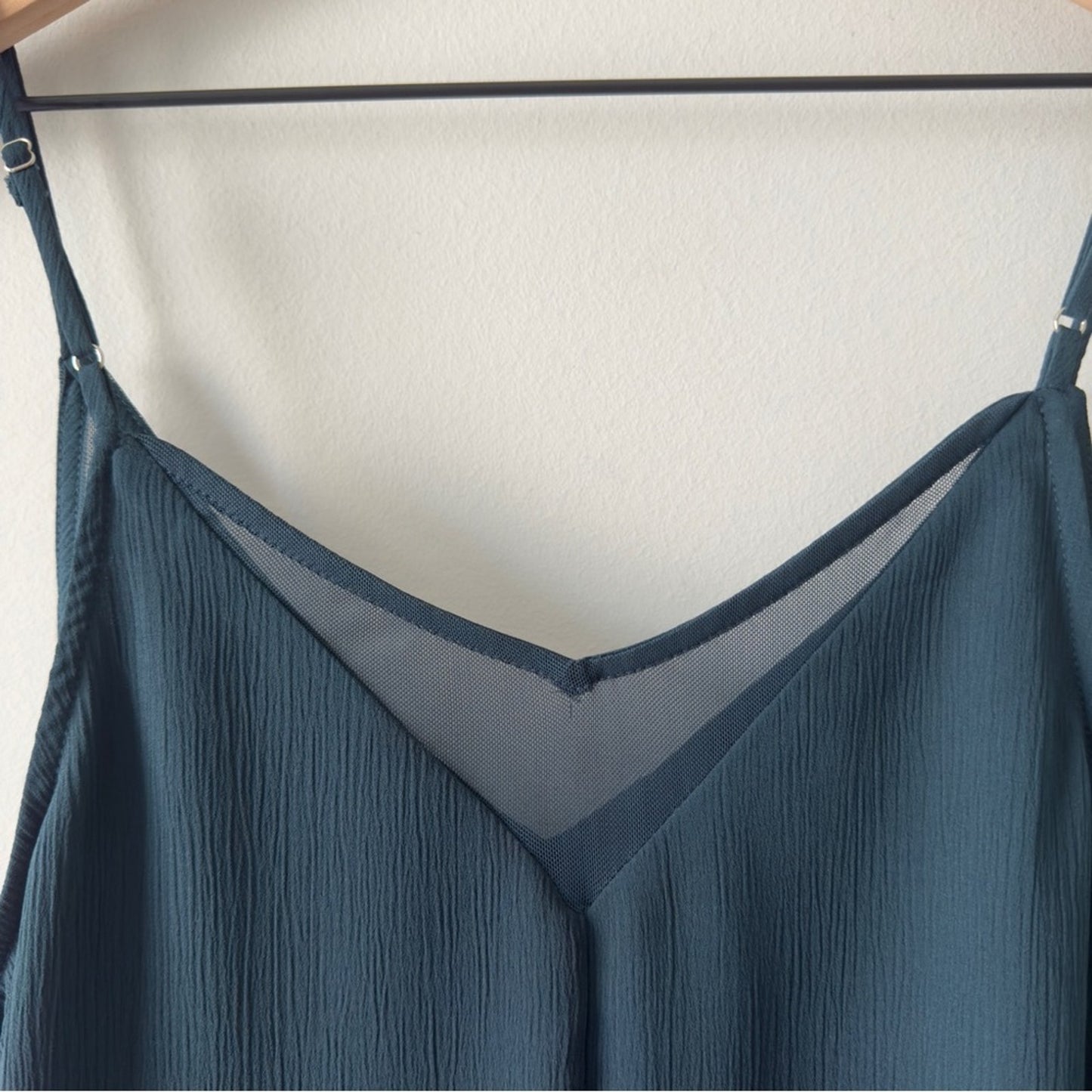 Anthropologie Sophie Rue Adjustable spaghetti strap Sleeveless cami Top mesh NWT