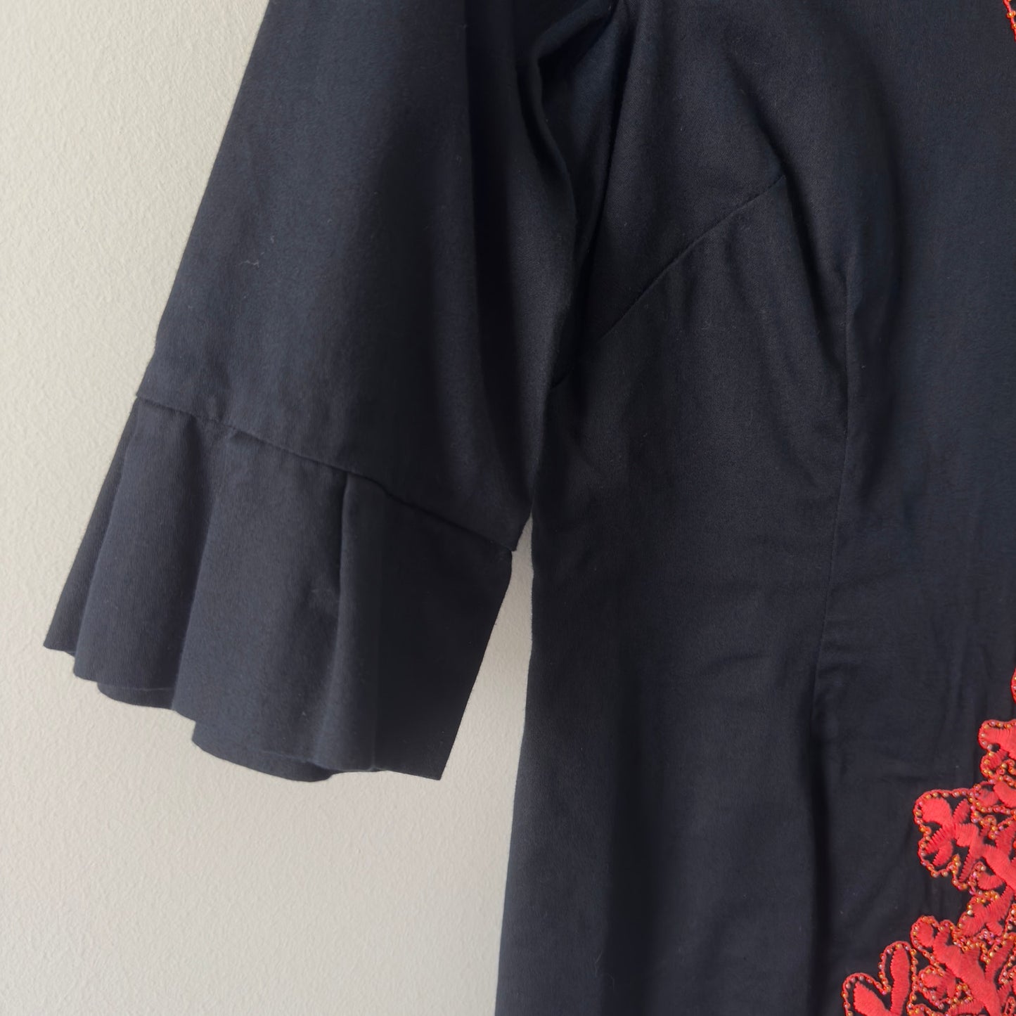 Lilly Pulitzer Shailene Dress Coral Beaded 3/4 Sleeve Mini 6