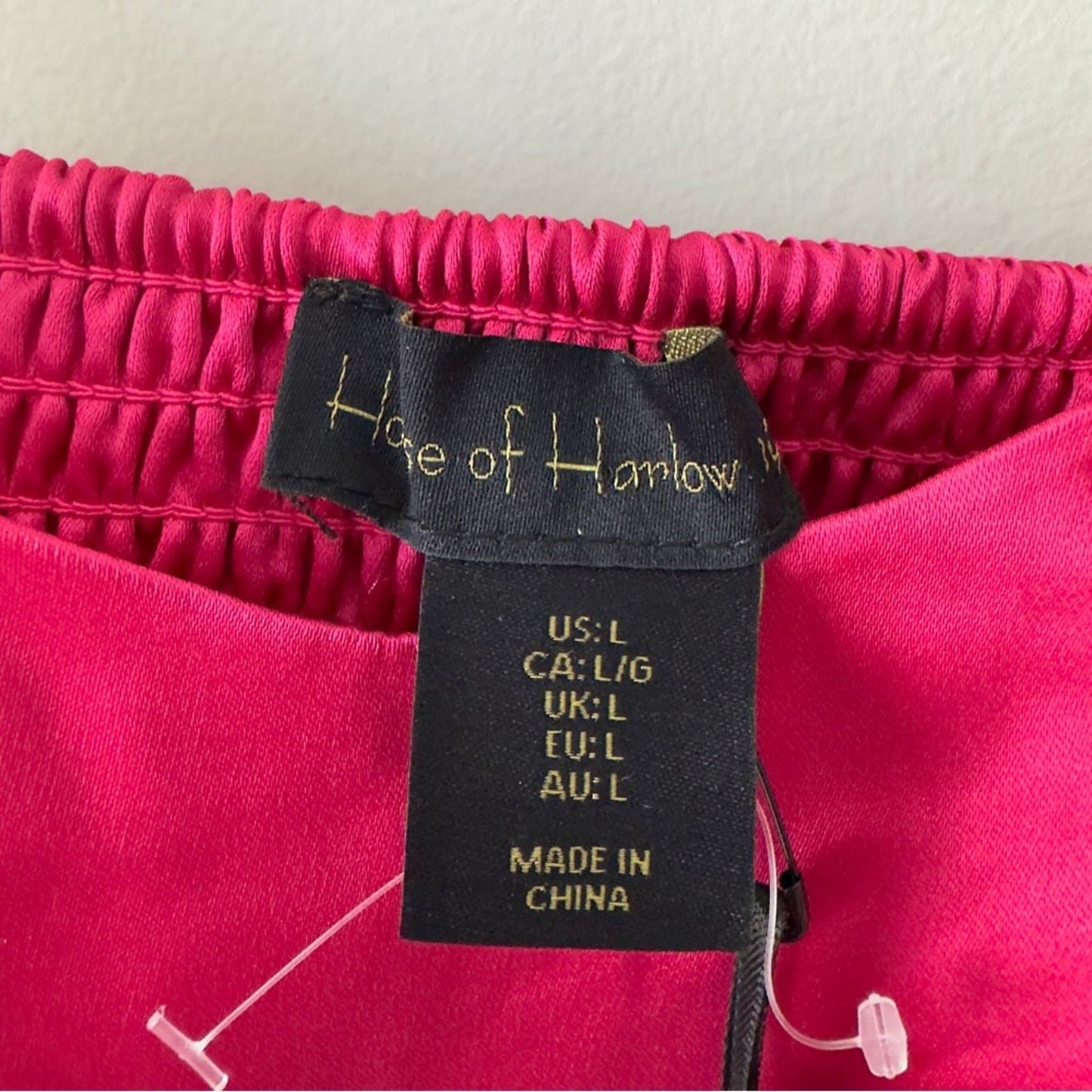 Revolve House of Harlow 1960 Pink Crop Camisole smocked back spaghetti straps L