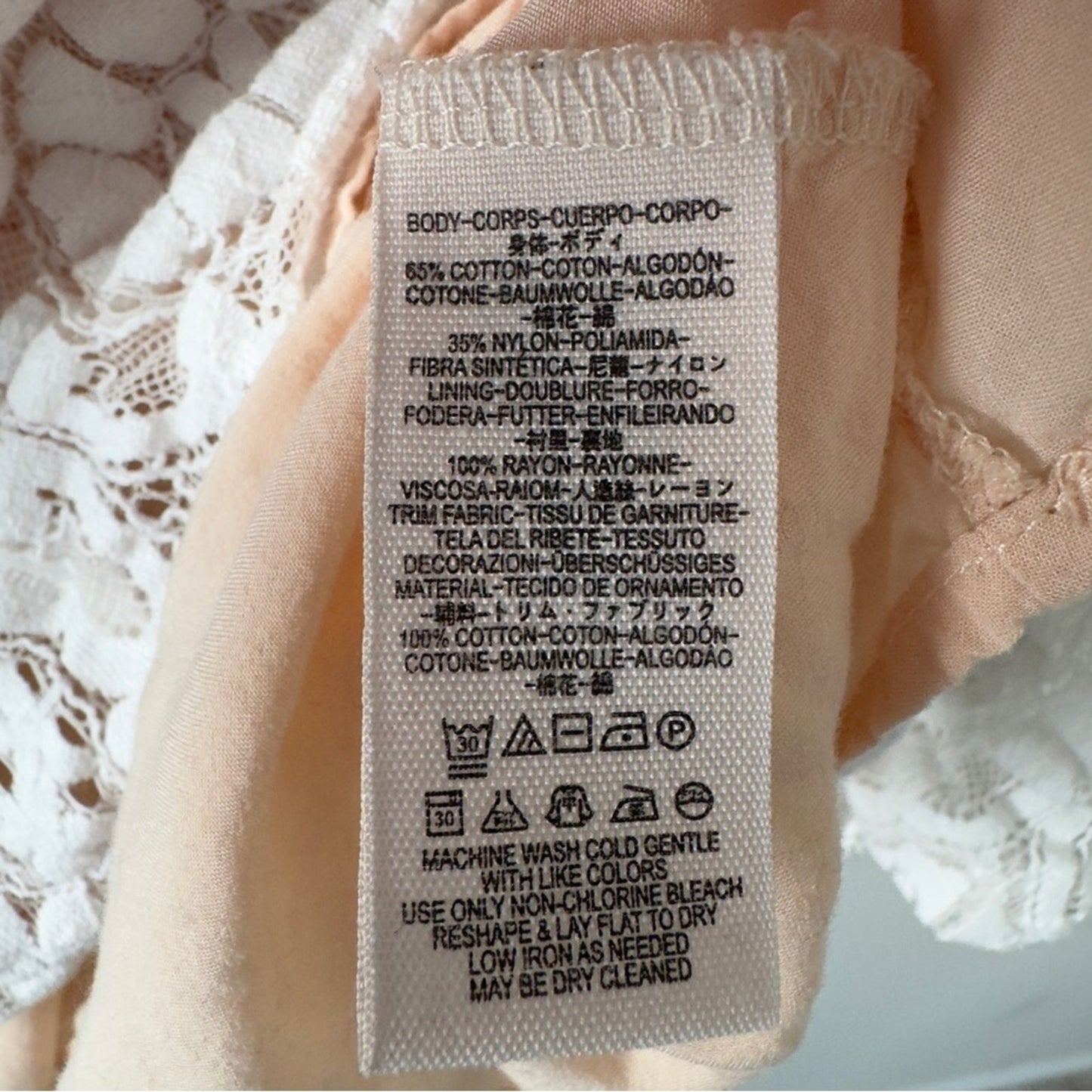 Free People lace overlay mini dress pink white cutout Racerback sleeveless short