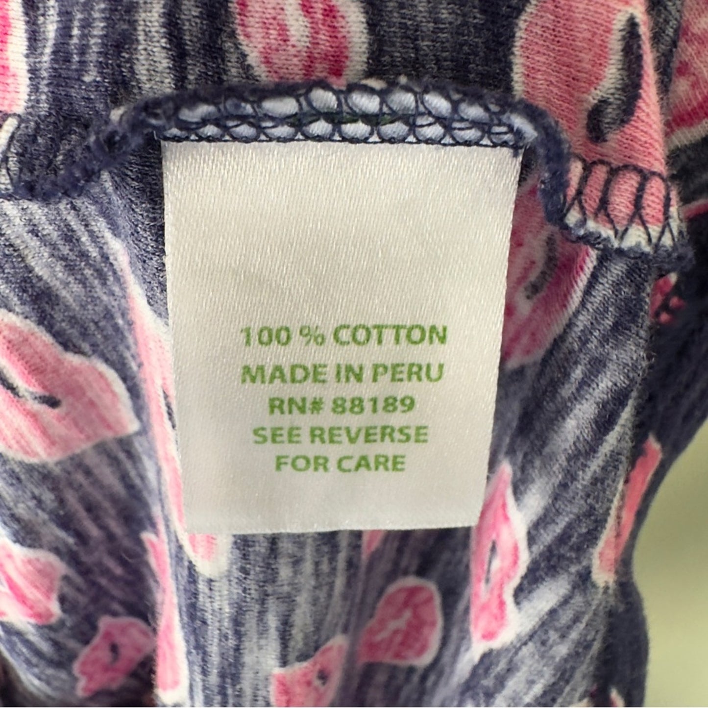 Lilly Pulitzer Somerset Dress Lips Pattern 100% cotton Pink Blue mini ruffle EUC