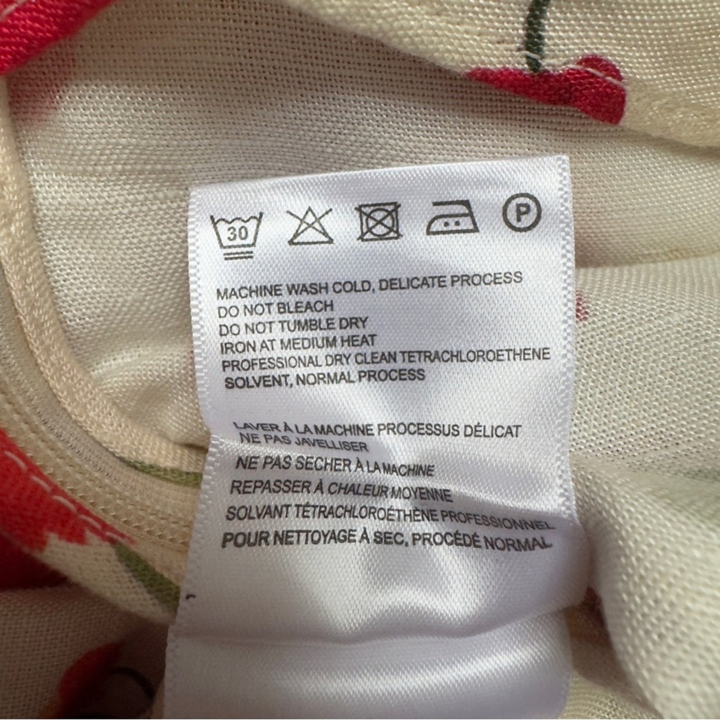 Farm Rio x Anthropologie Cherry Linen Blend Skort Bows Mini Skirt Shorts Zip Up