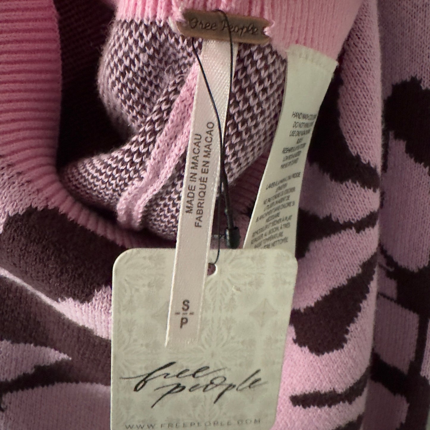 Free People Kaia Swit Shorts in Bright Lilac Combo Pink Floral Knit Micro Short