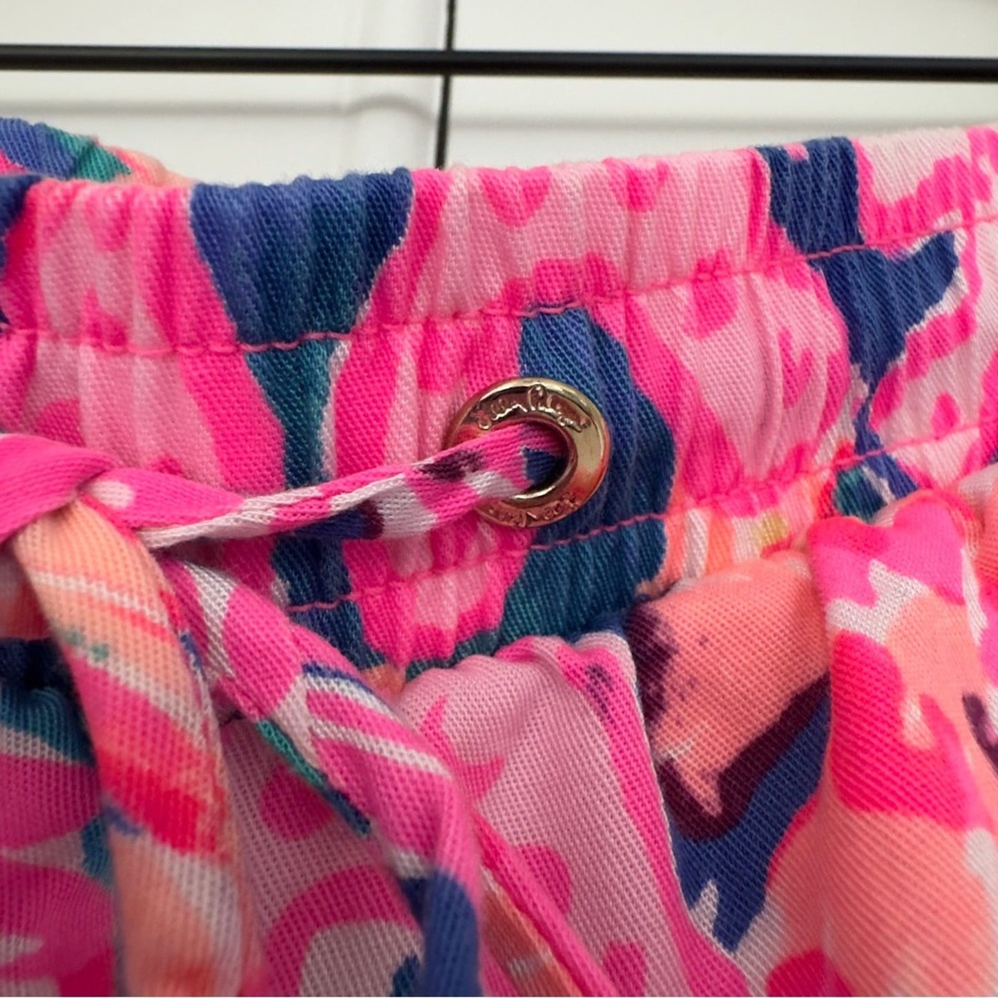 Lilly Pulitzer Underwater Print Jogger Pants Tassel Tie Adjustable Waist Preppy