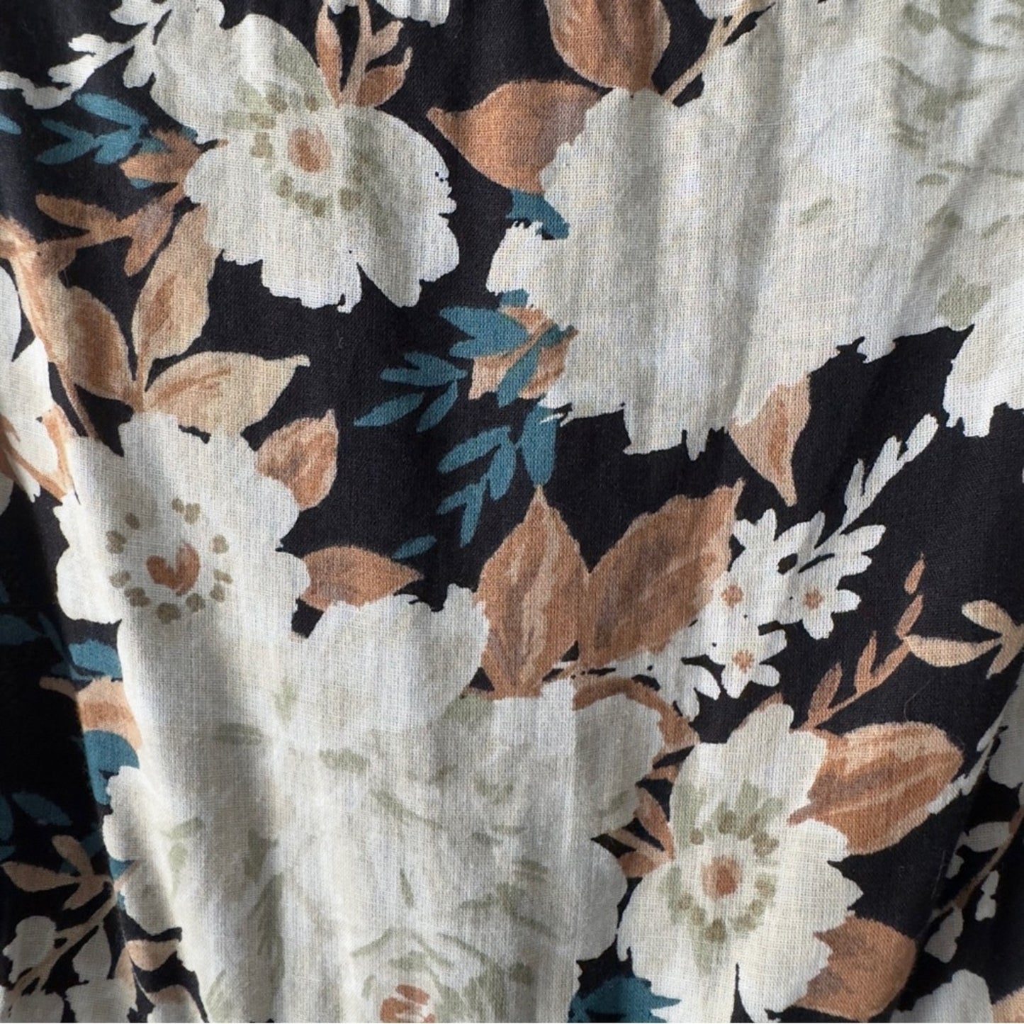 Abercrombie & Fitch 100% Cotton Tiered Floral Maxi Dress Adjustable Spaghetti S