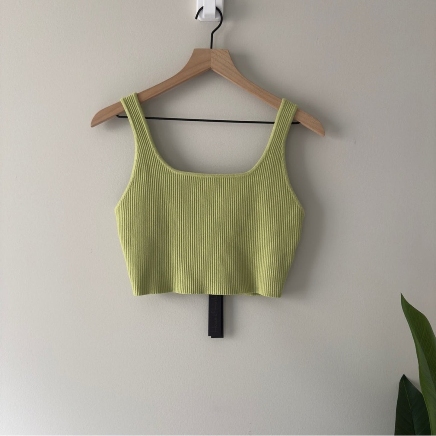 Revolve House of Harlow 1960 Green Fitted Crop Tank Top Ribbed Sleeveless solid