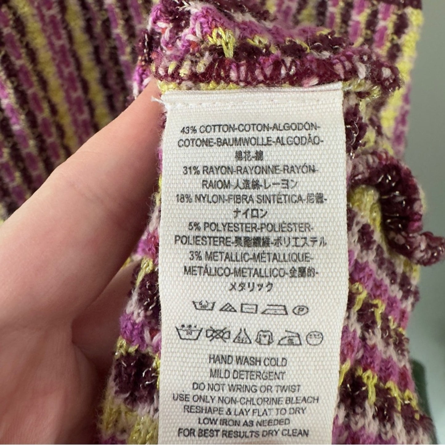 Free People metallic striped knit mini dress short sleeve high neck cotton EUC