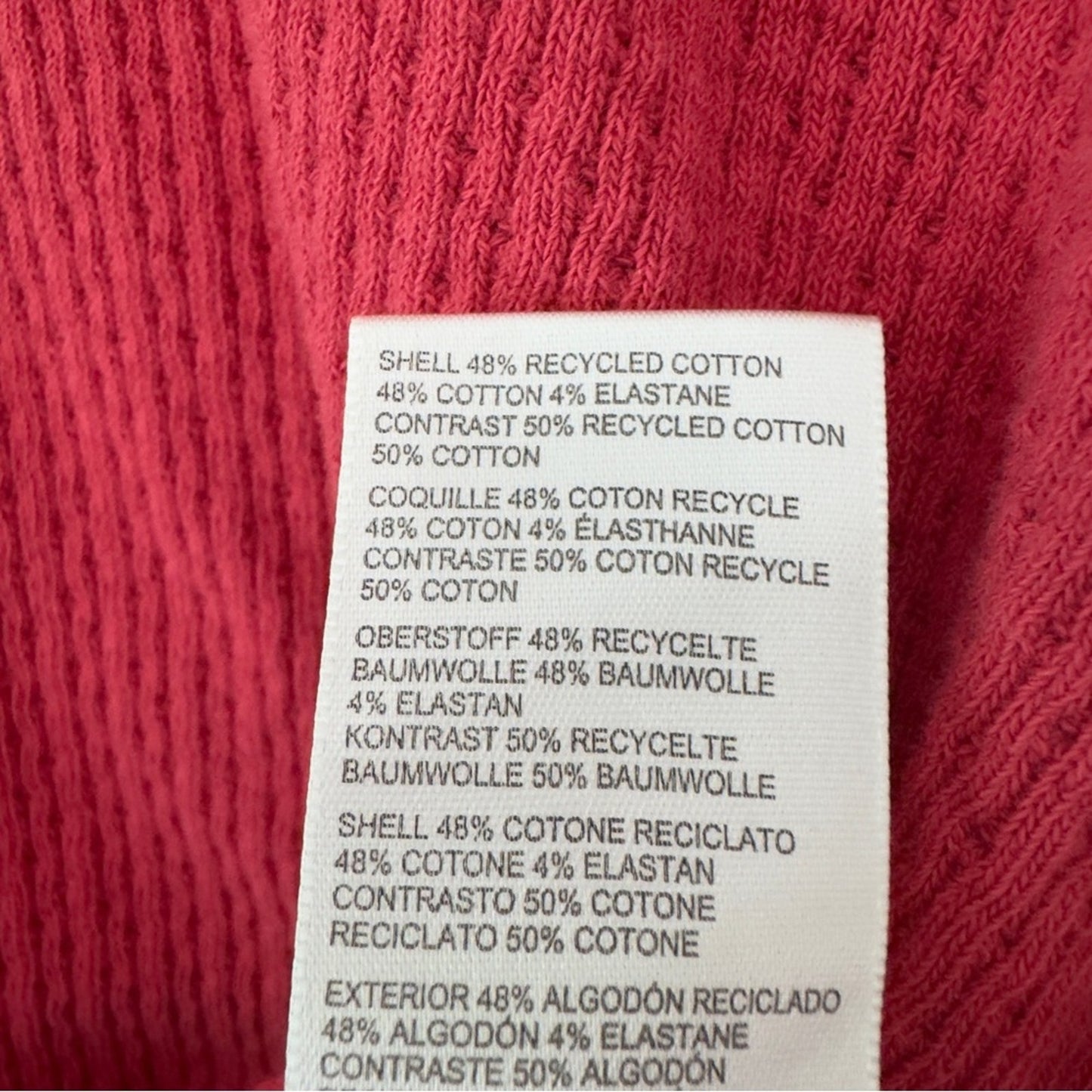 Free People We the Free Smocked Neck Short Sleeve Top Textured Knit Raw Hem EUC