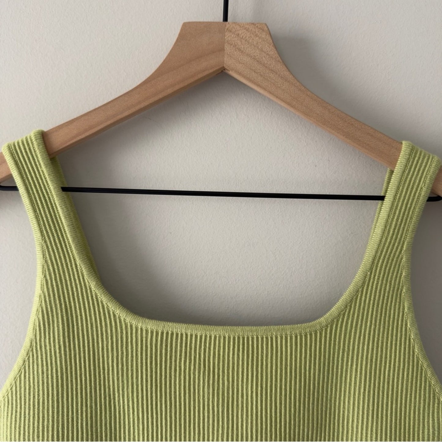 Revolve House of Harlow 1960 Green Fitted Crop Tank Top Ribbed Sleeveless solid