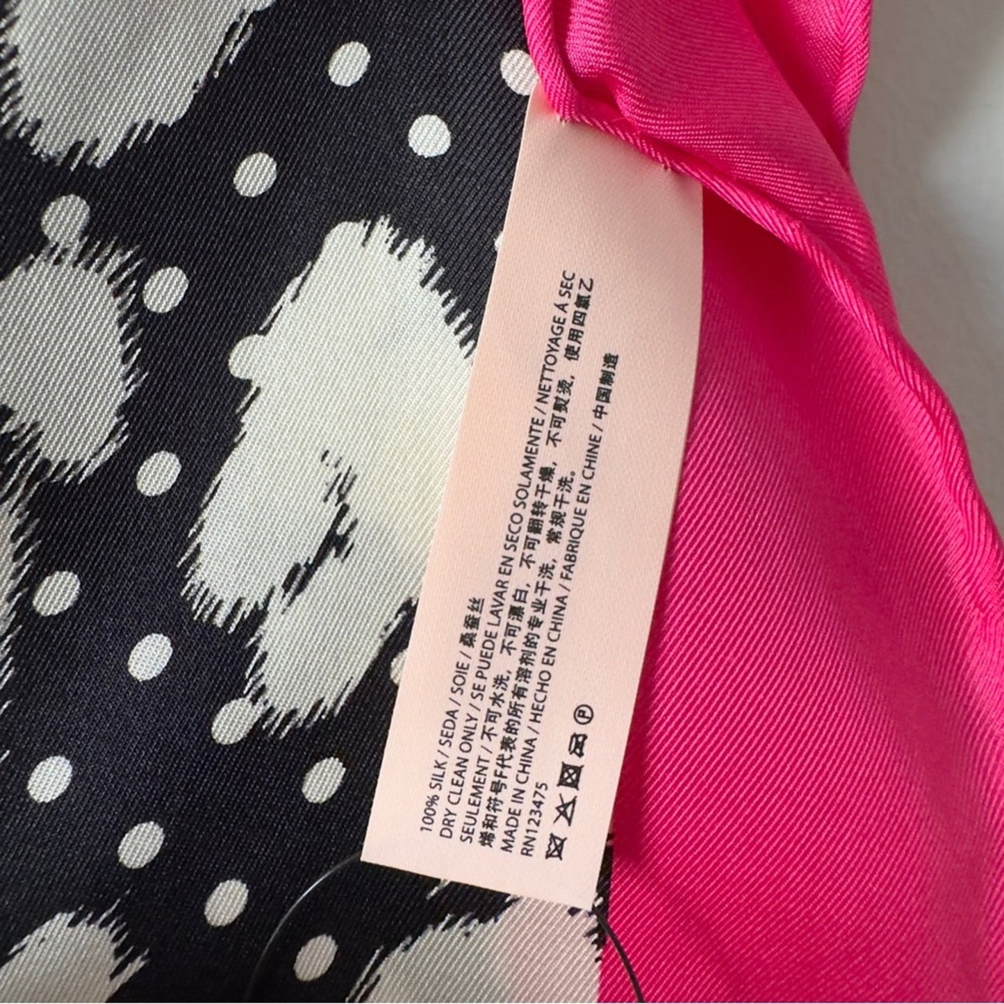 Juicy Couture 100% Silk Scarf Leopard Animal Print Y2K Pink Black 30” x 80” NWT