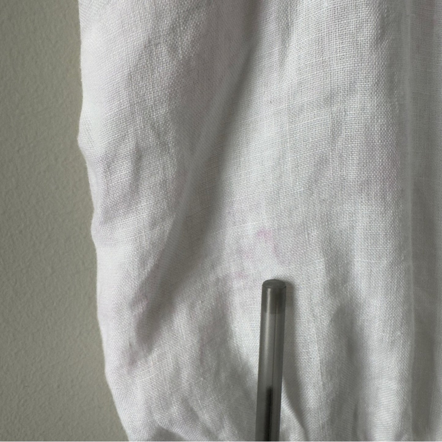 Joie 100% Linen White Smocked Waist Tank Top Sleeveless lace straps button side