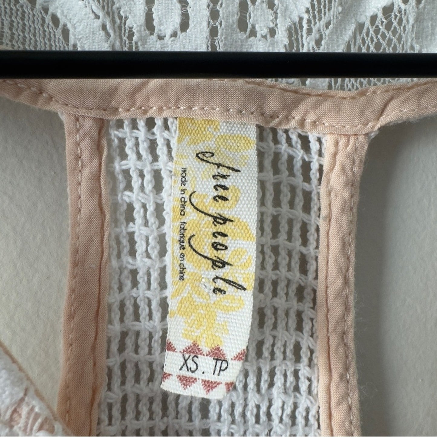 Free People lace overlay mini dress pink white cutout Racerback sleeveless short