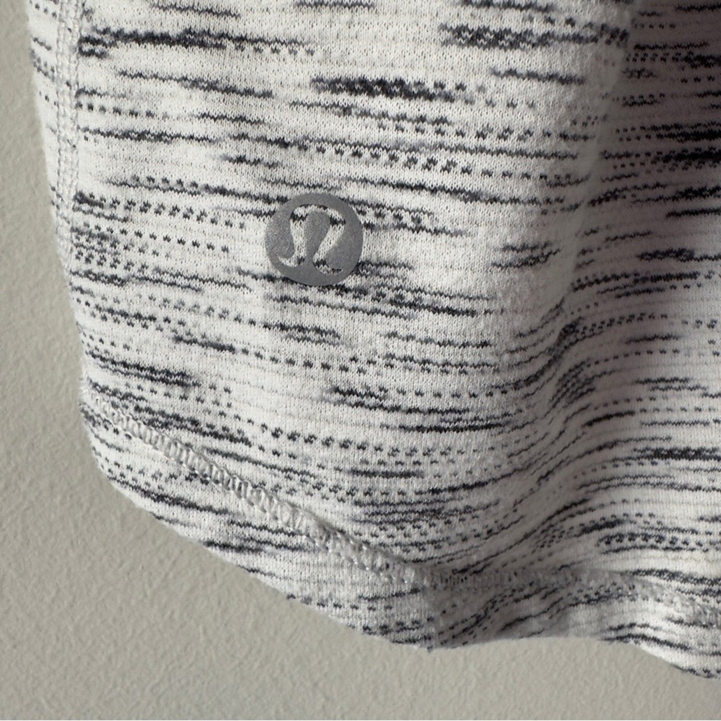 Lululemon Tie It Up Singlet in Tiger Space Dye Black White Tie-Back Tank Top