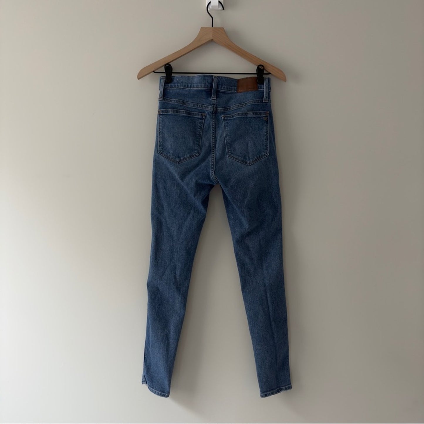 Madewell 10” High Rise Skinny Jeans Medium Wash Button Fly Pockets Stretch Logo