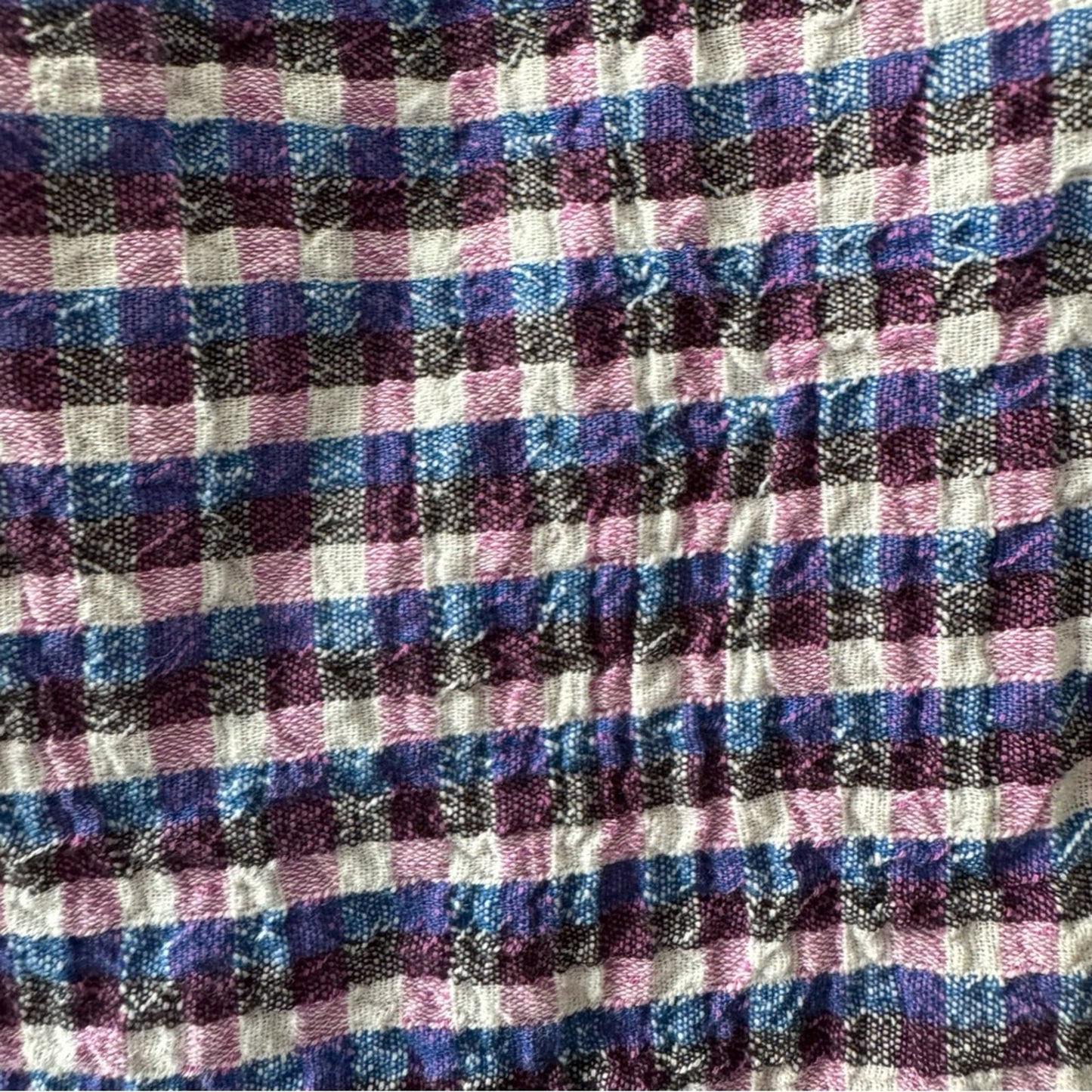 Anthropologie Maeve Waverly Dress One-Shoulder Checkered gingham midi asymmetric