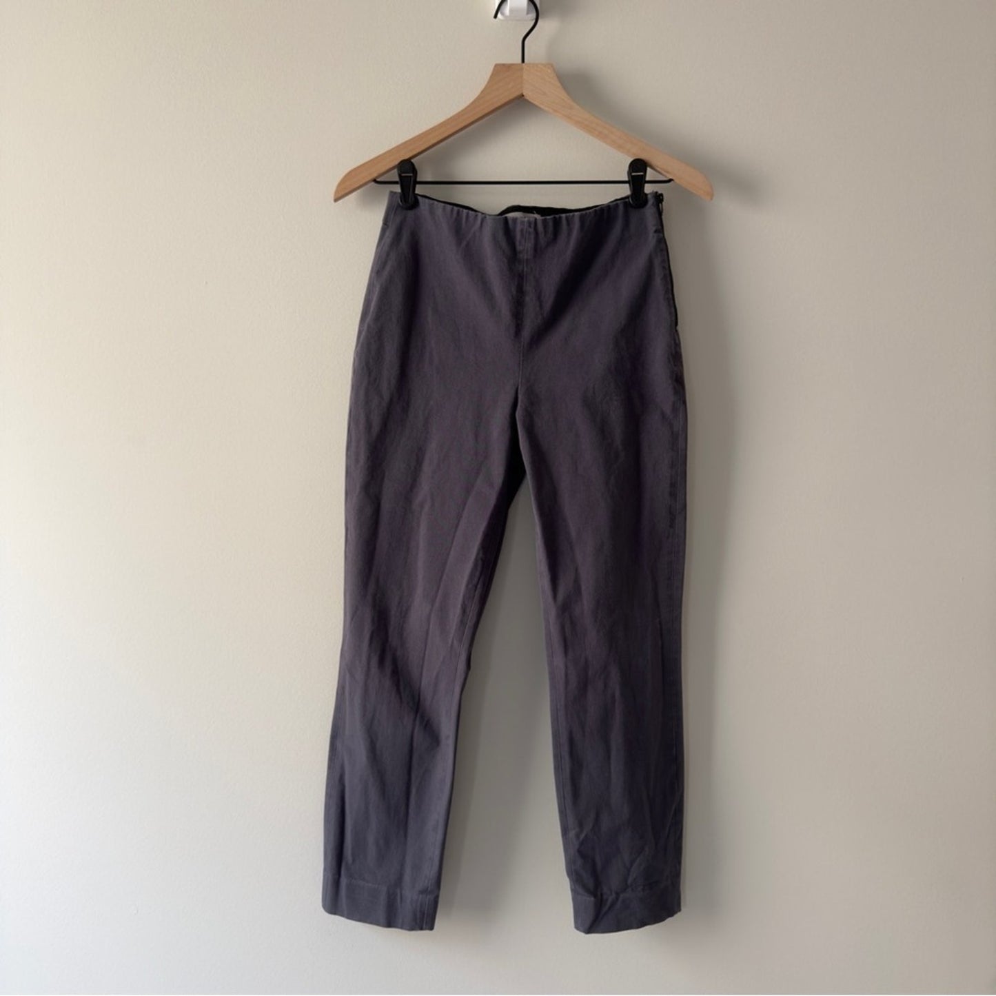 Everlane The Side-Zip Stretch Cotton Pant Gray Business Casual Classic solid 6