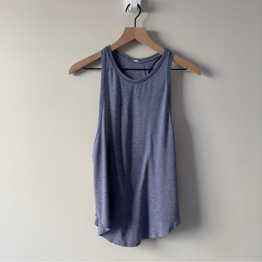 Lululemon Plank To Pike Tank in Heathered Twilight Blue / Twilight Blue Top logo