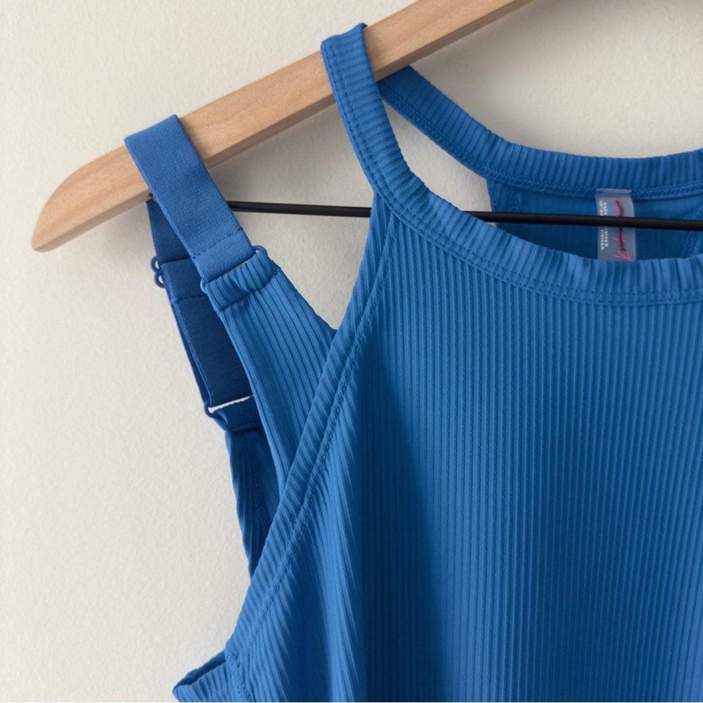 Free People FP Movement Back Roads Tank Top Blue Racerback Strappy ribbed active