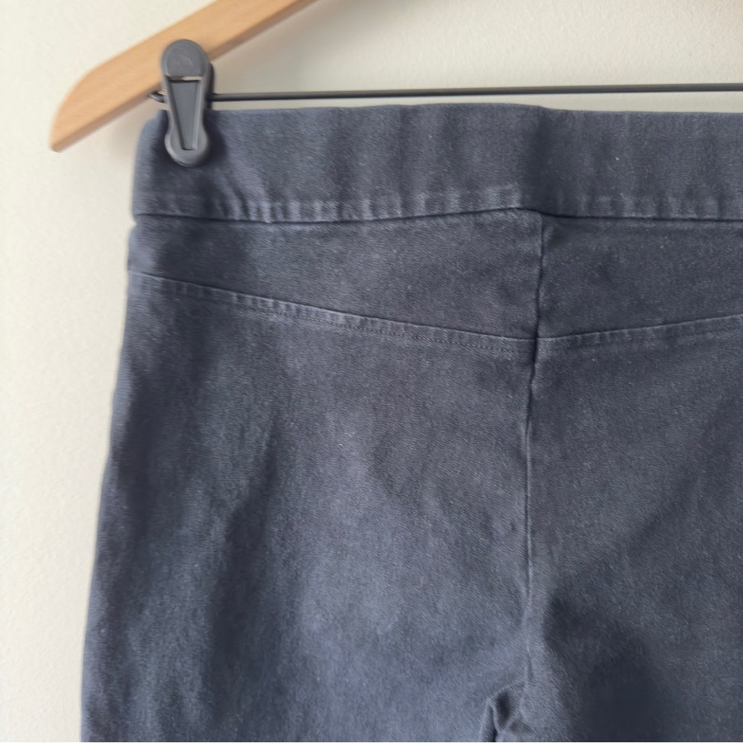 Lilly Pulitzer Cotton Blend Stretch Solid Black Ankle Cropped Tailored Pants EUC