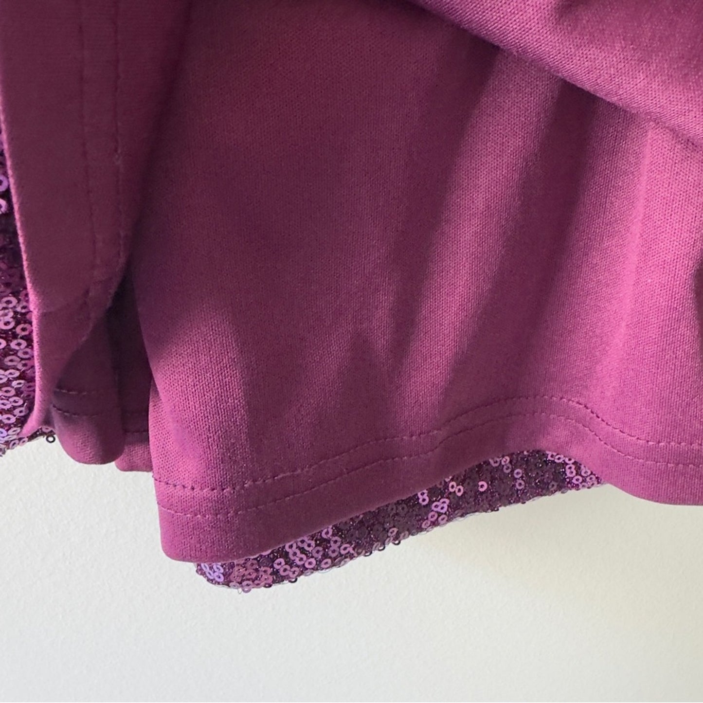 Betsey Johnson Purple Sequin spaghetti strap Sleeveless Bodycon mini Dress slit