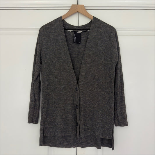 Anthropologie Dolan Button Front Tunic Cardigan Long Sleeve Stretch Solid Casual