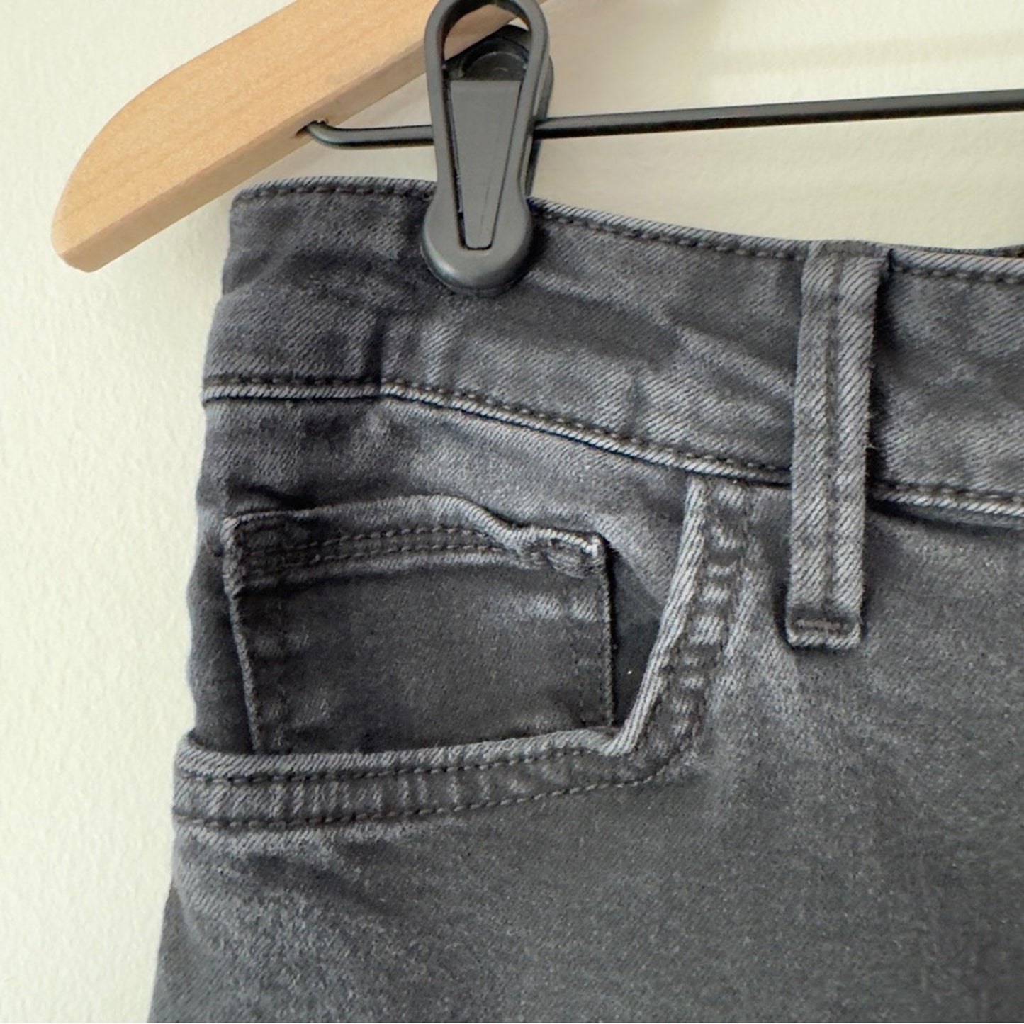 Sam Edelman The Stiletto High Rise Skinny Jeans Dark Charcoal Wash Stretch Solid