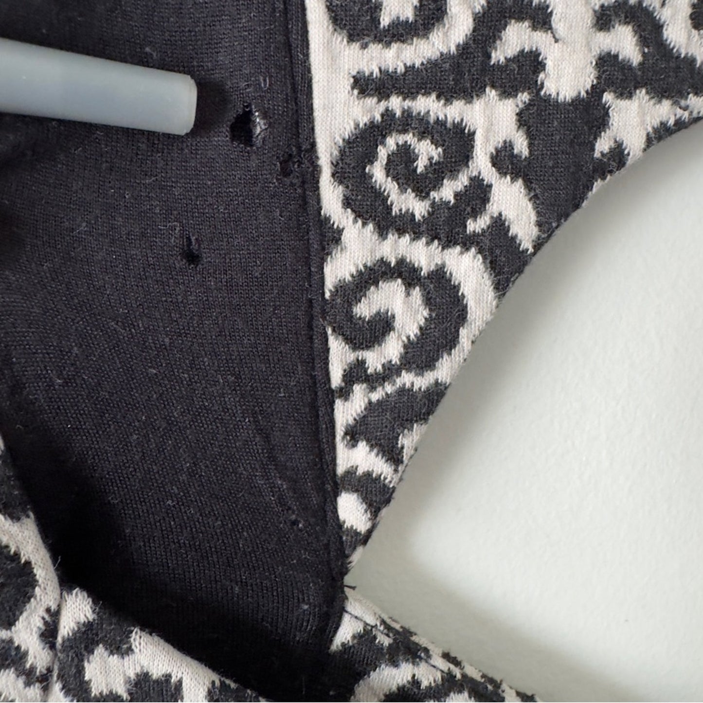 Anthropologie Deletta Black White Cutout Back Mini Dress A-Line Short Sleeve S