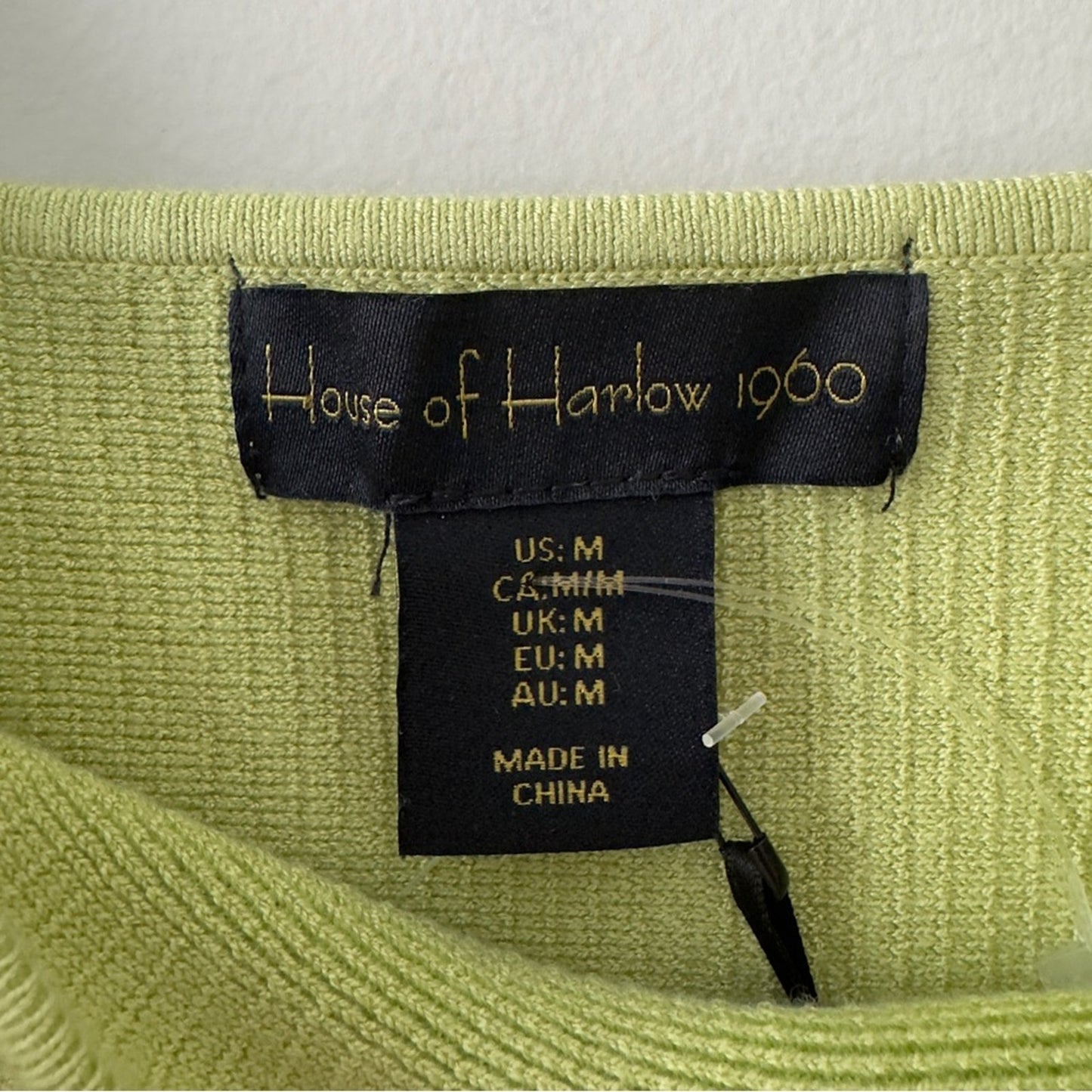 Revolve House of Harlow 1960 Green Fitted Crop Tank Top Ribbed Sleeveless solid