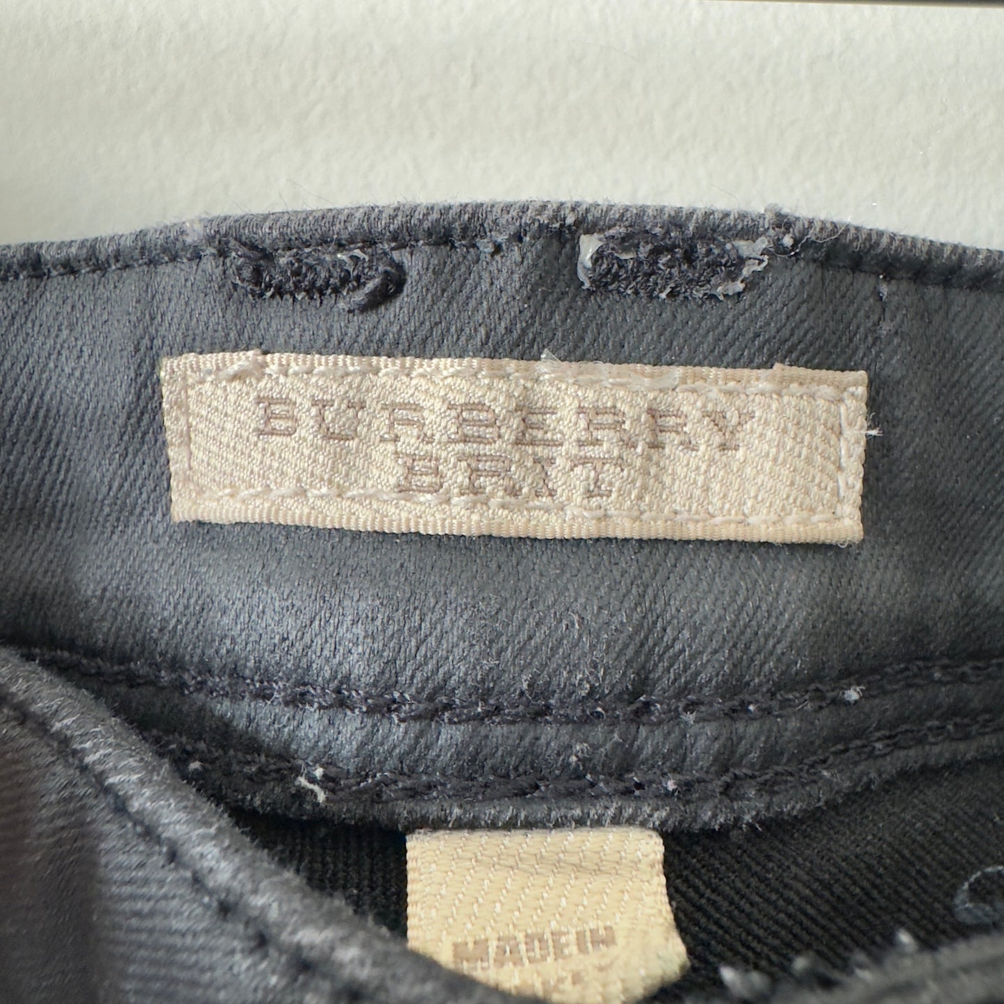 Burberry Brit Westbourne Skinny Ankle Pants Faux Leather Zip Button  5-Pocket 32