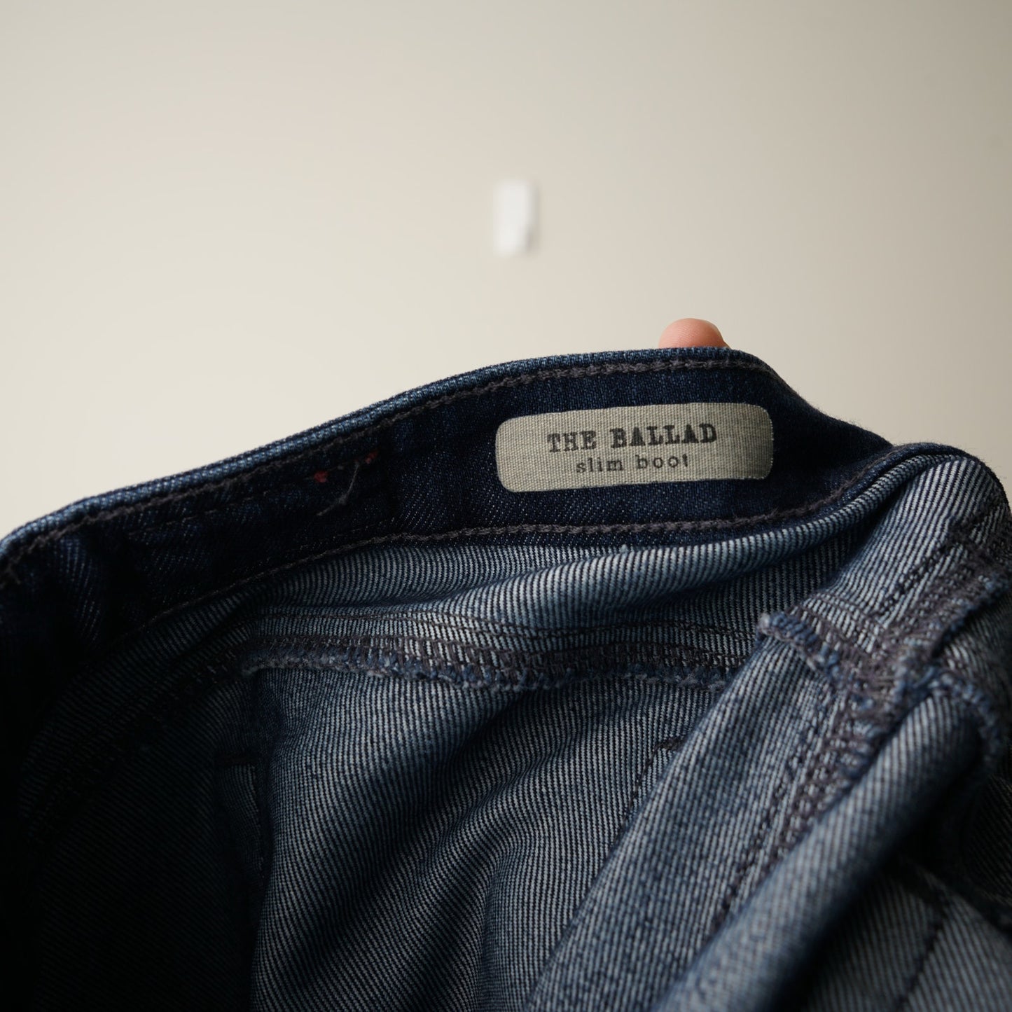 Adriano Goldschmied The Ballad Slim Boot Jeans Dark Wash Denim Made in USA Zip