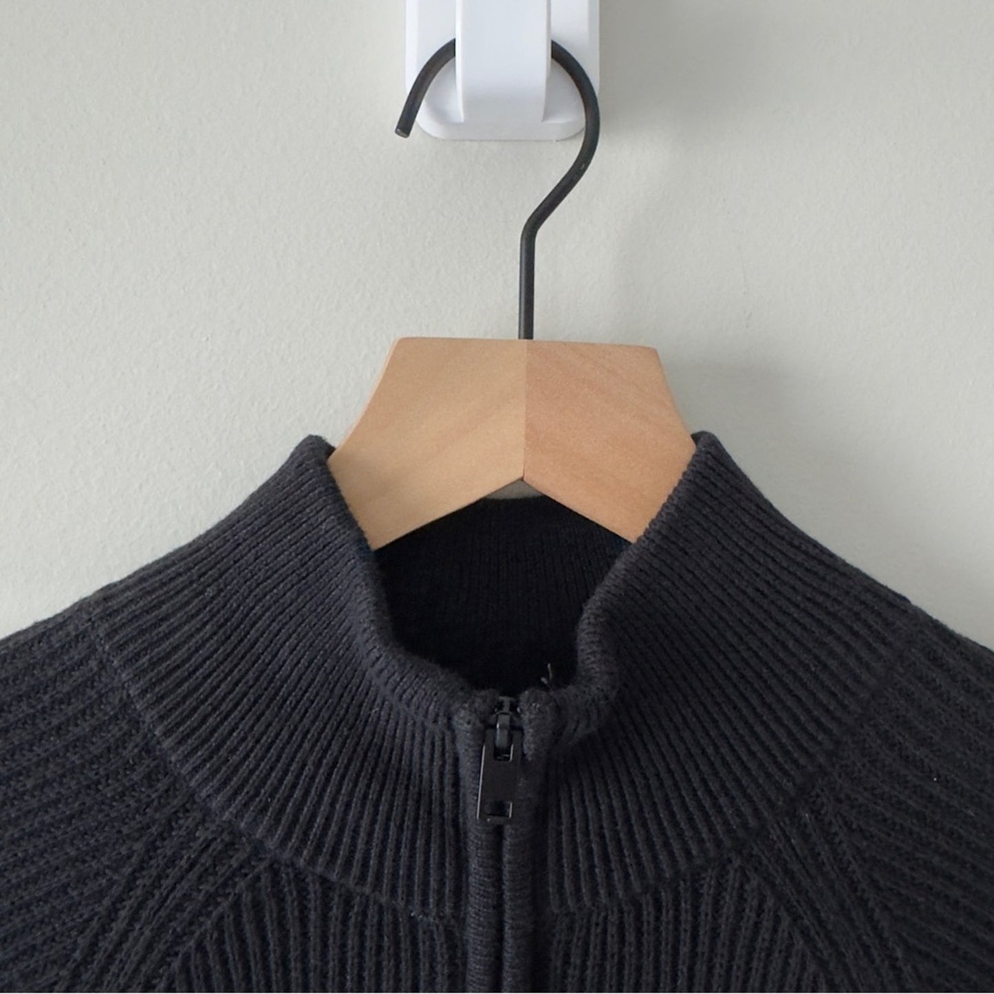 Express Black Half-Zip Turtleneck Sweater ribbed long sleeve classic fall winter