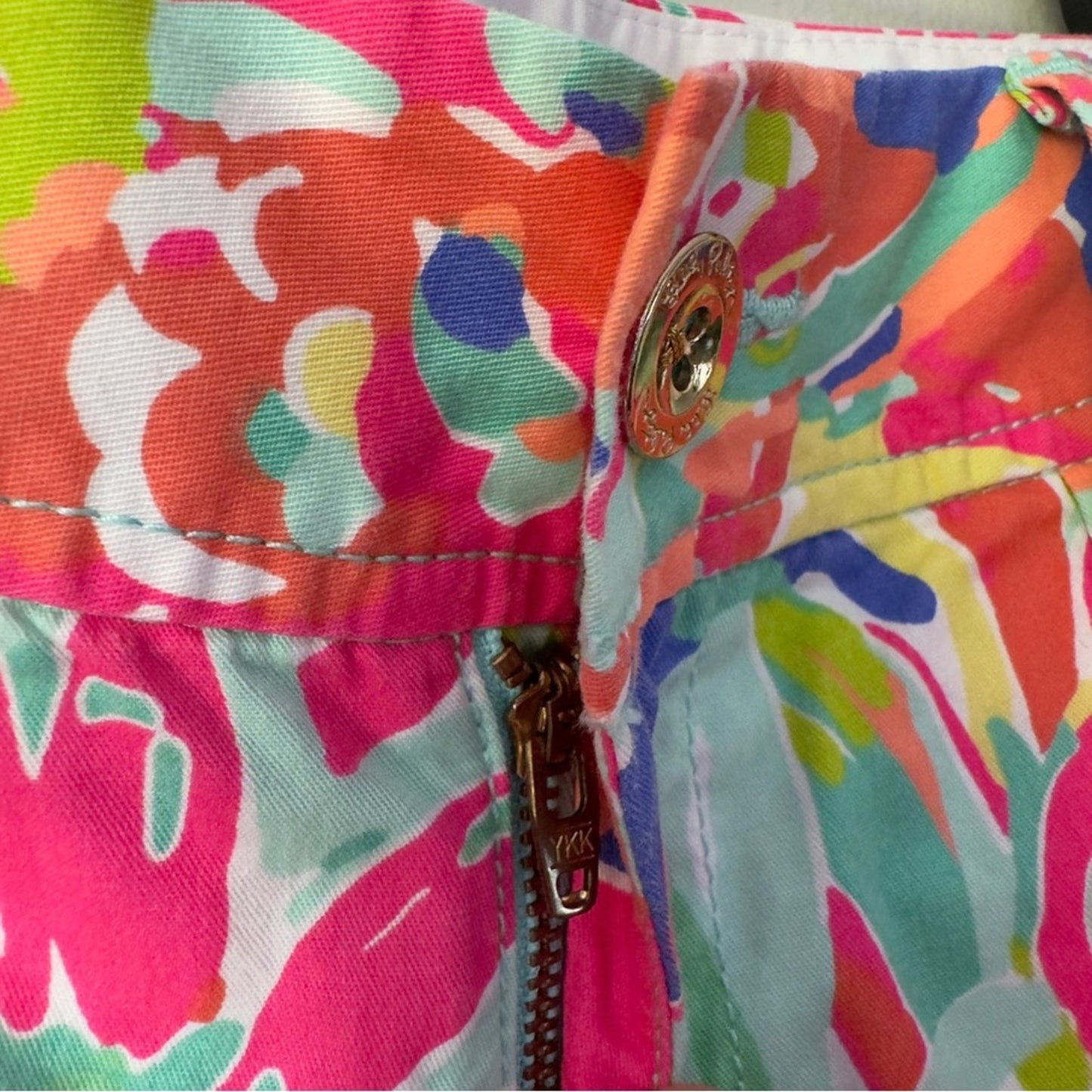 Lilly Pulitzer The Callahan Short Casa Banana Print 100% Cotton Floral Colorful