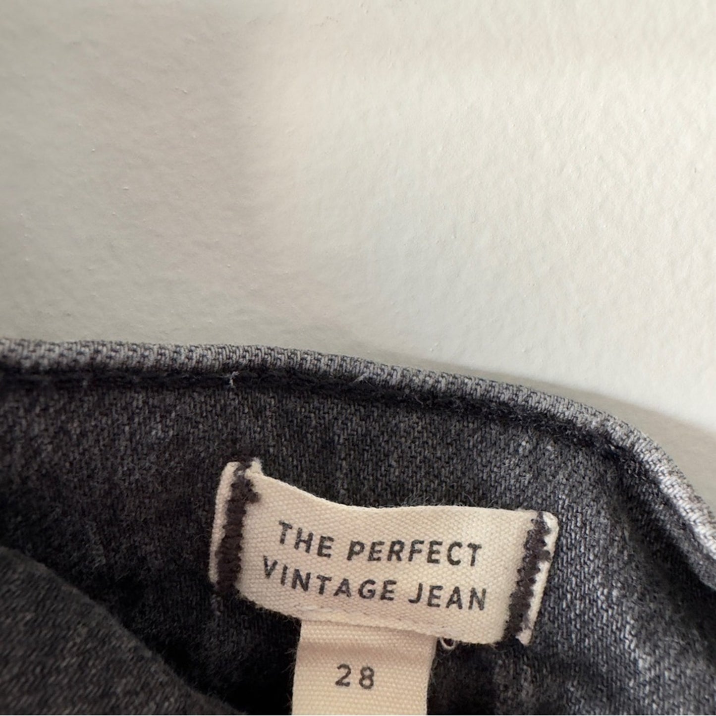 Madewell The Perfect Vintage Jean Gray Denim Zip Button Casual Pockets Belt loop